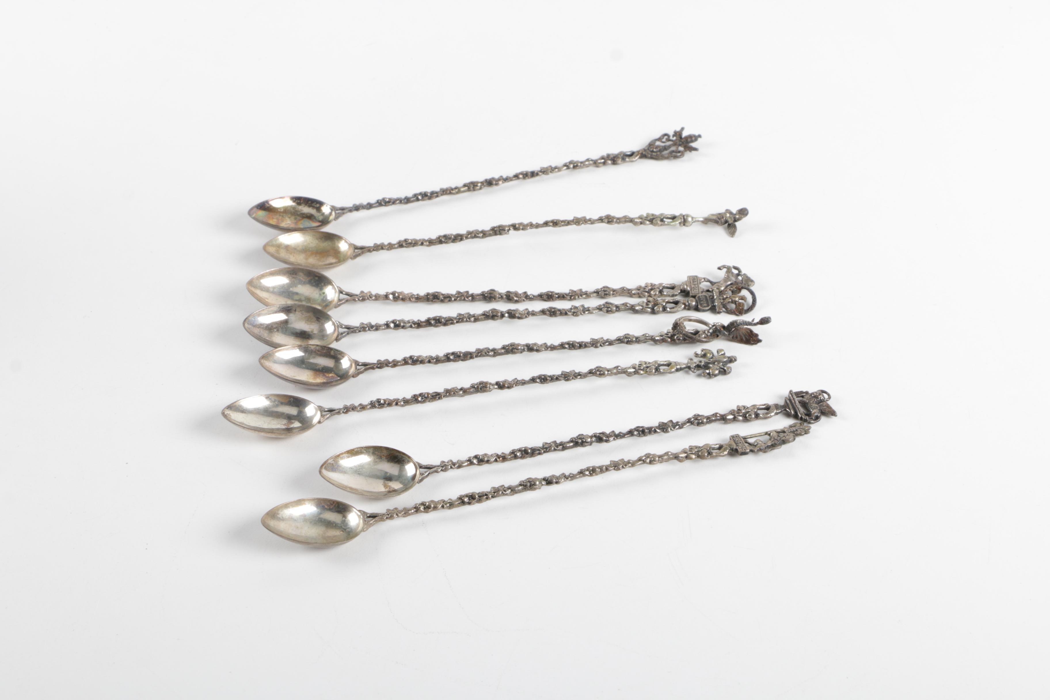 Italian 800 Silver Iced Tea Spoons