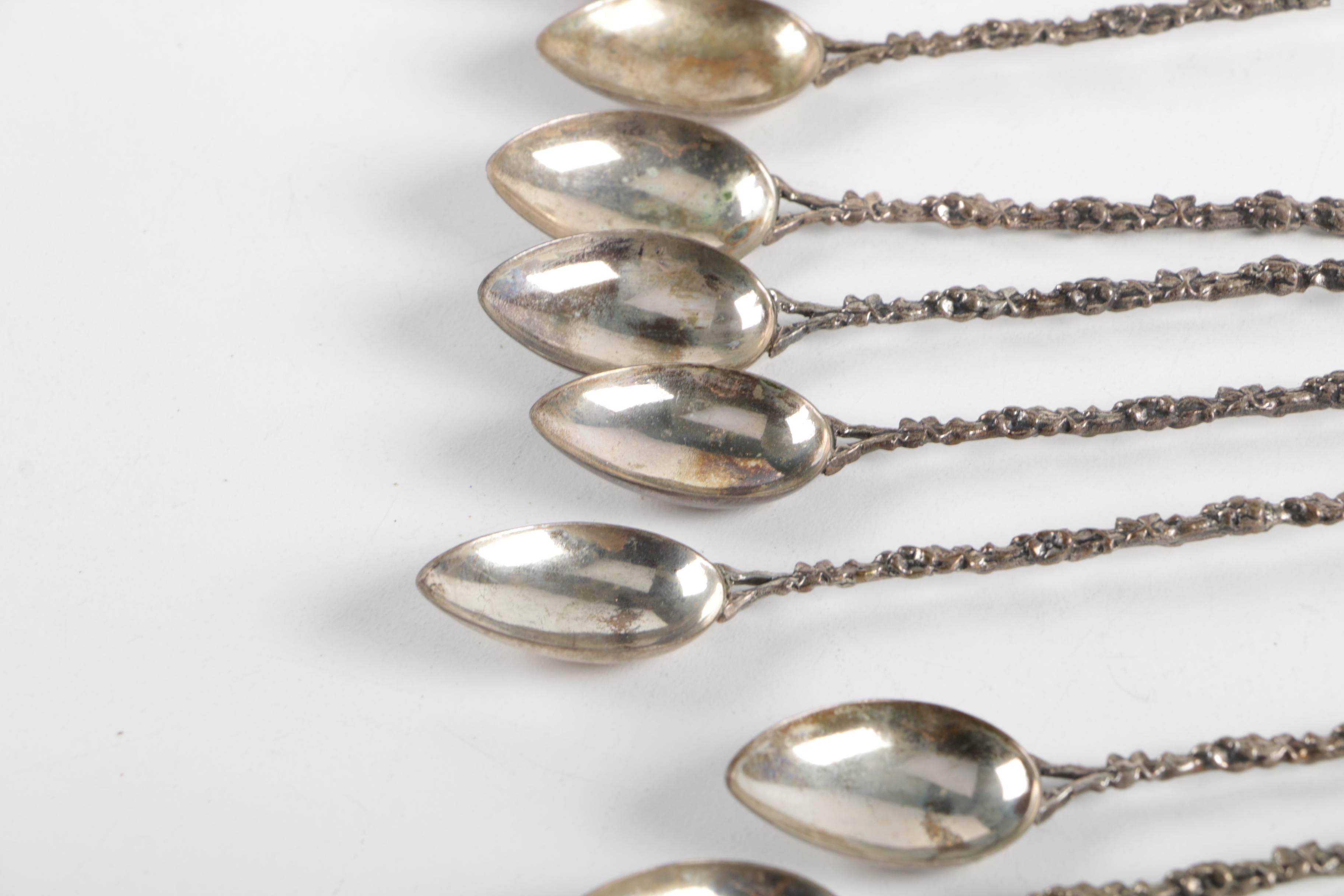 Italian 800 Silver Iced Tea Spoons