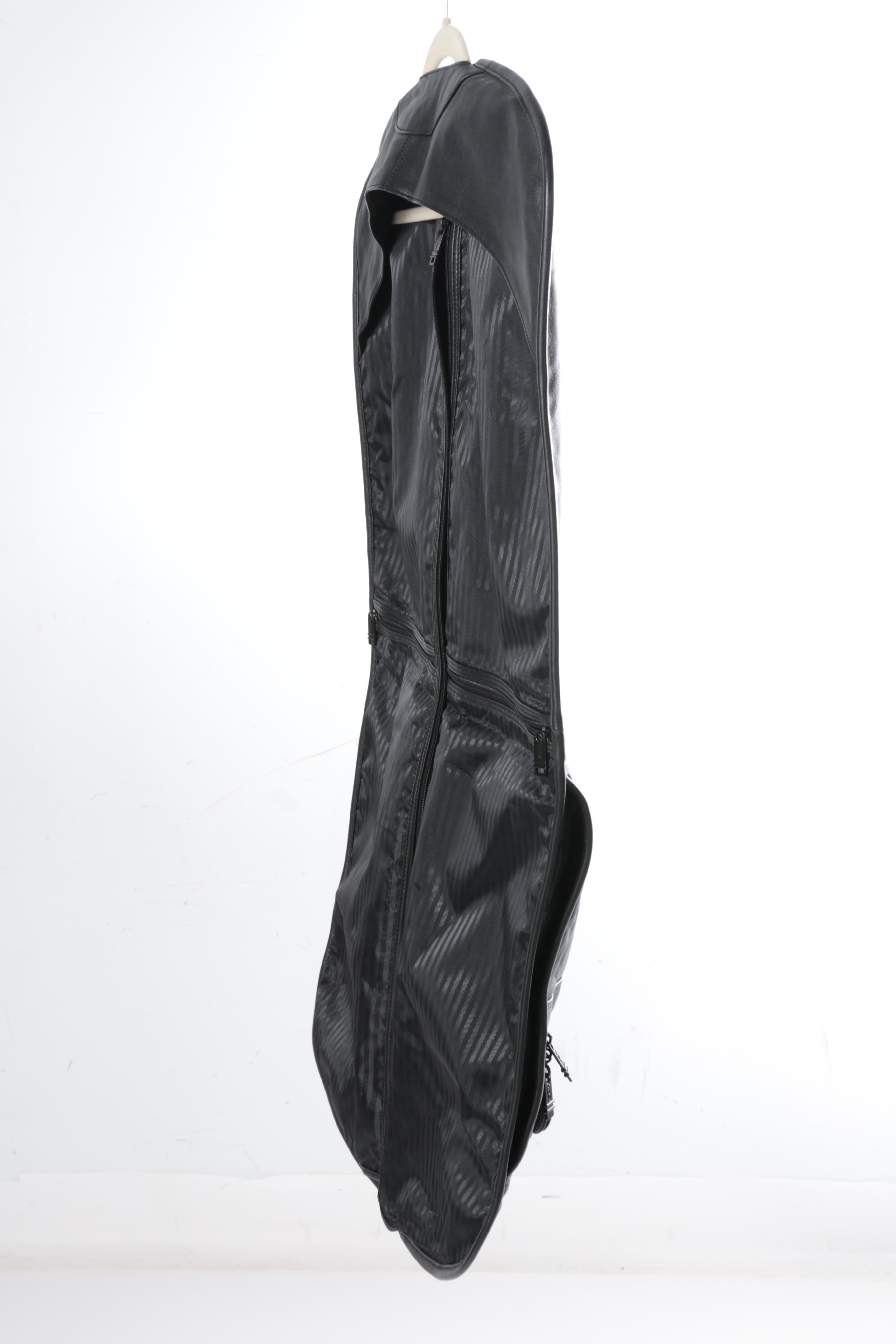 Black Leather Garment Bag by Tumi