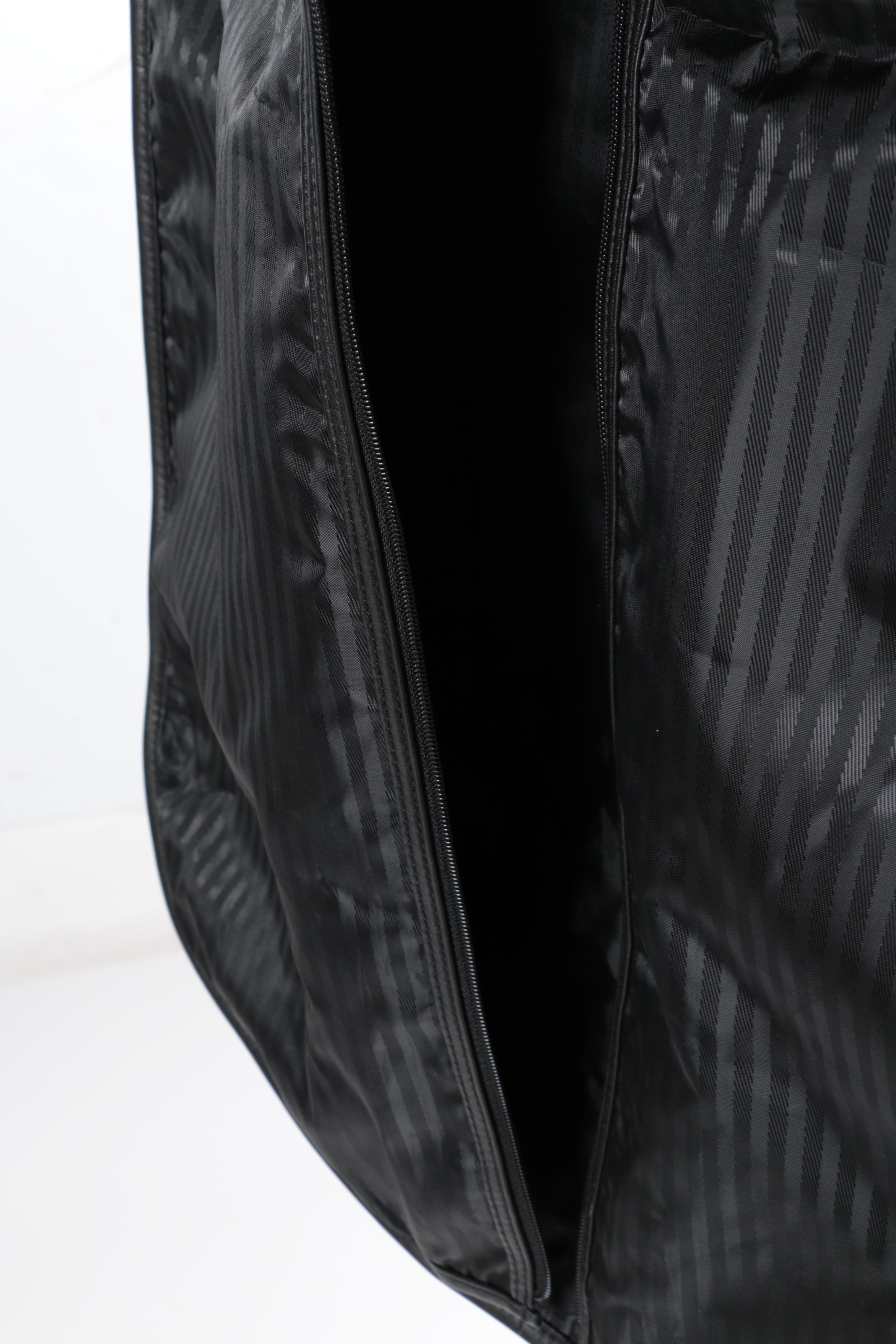 Black Leather Garment Bag by Tumi