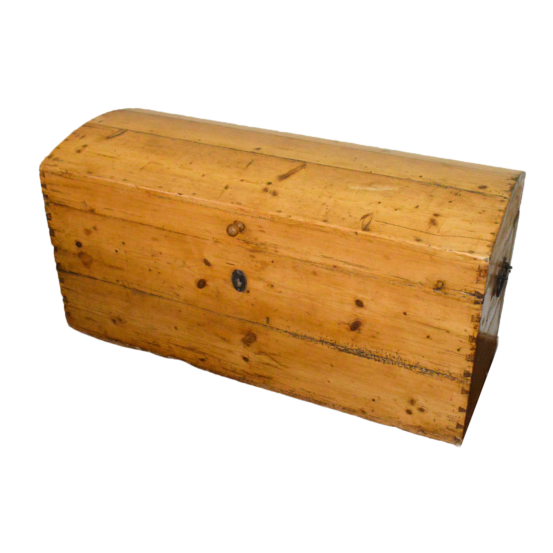 Antique Pine Immigrant's Trunk