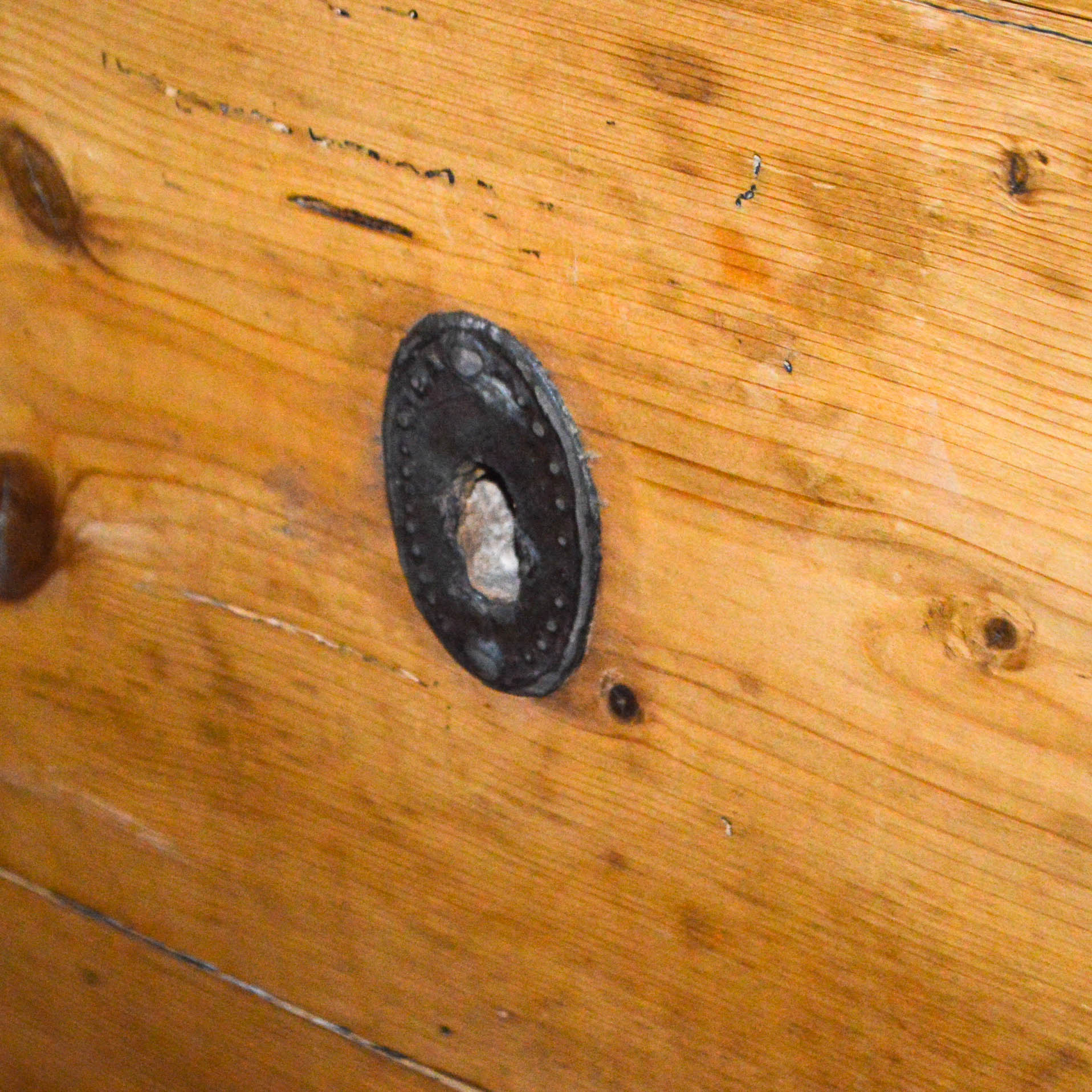 Antique Pine Immigrant's Trunk