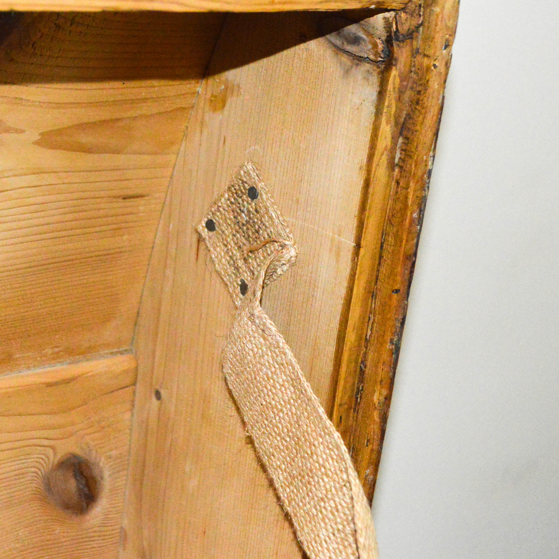 Antique Pine Immigrant's Trunk