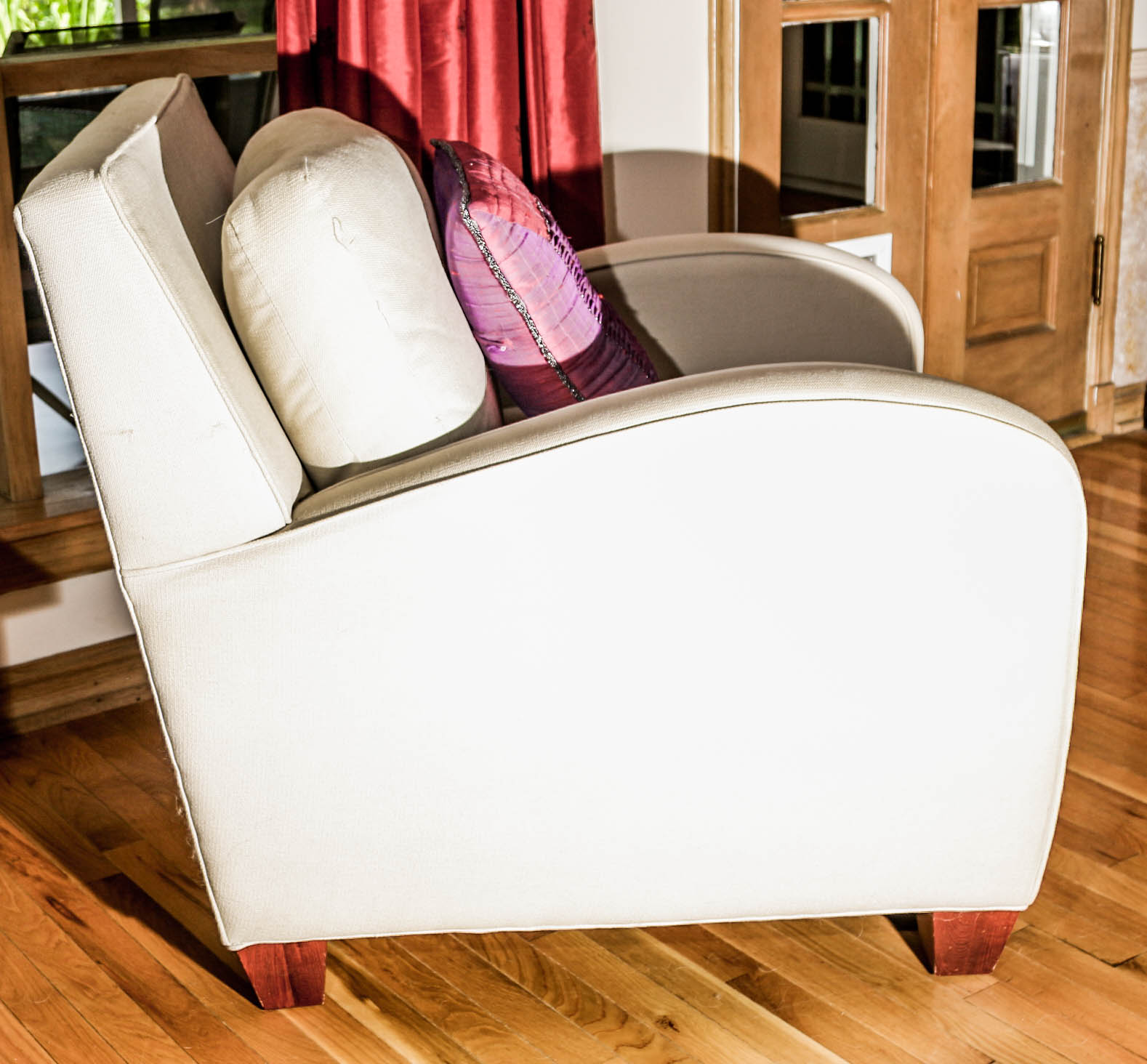 Pair of Contemporary Upholstered Lounge Chairs