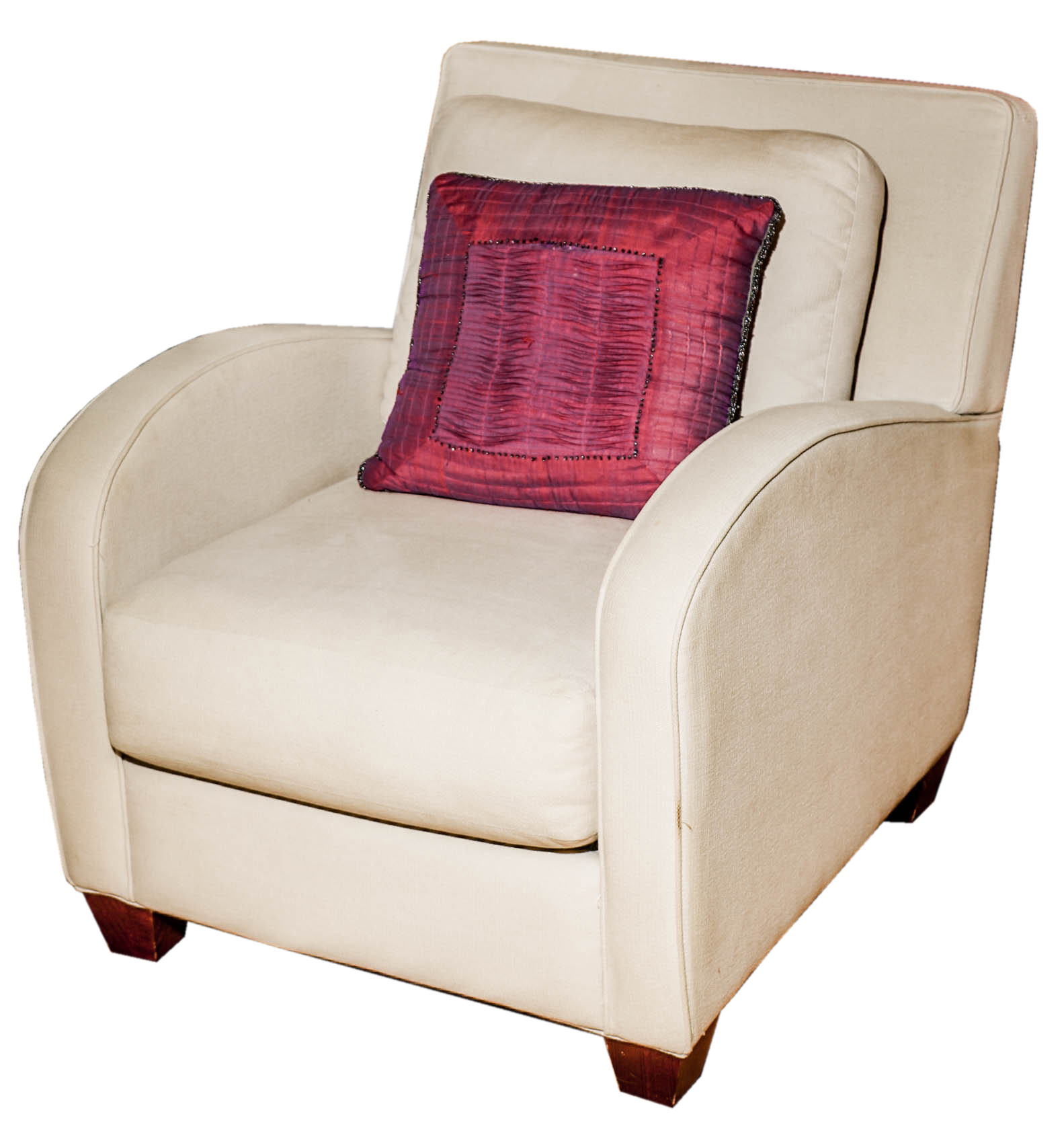 Pair of Contemporary Upholstered Lounge Chairs