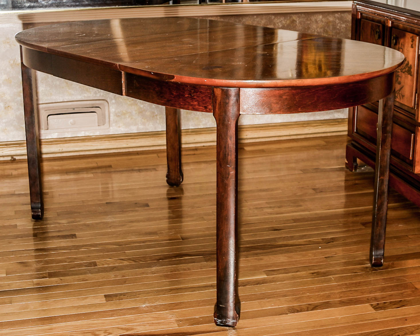 Vintage Dining Table with East Asian Style Chairs