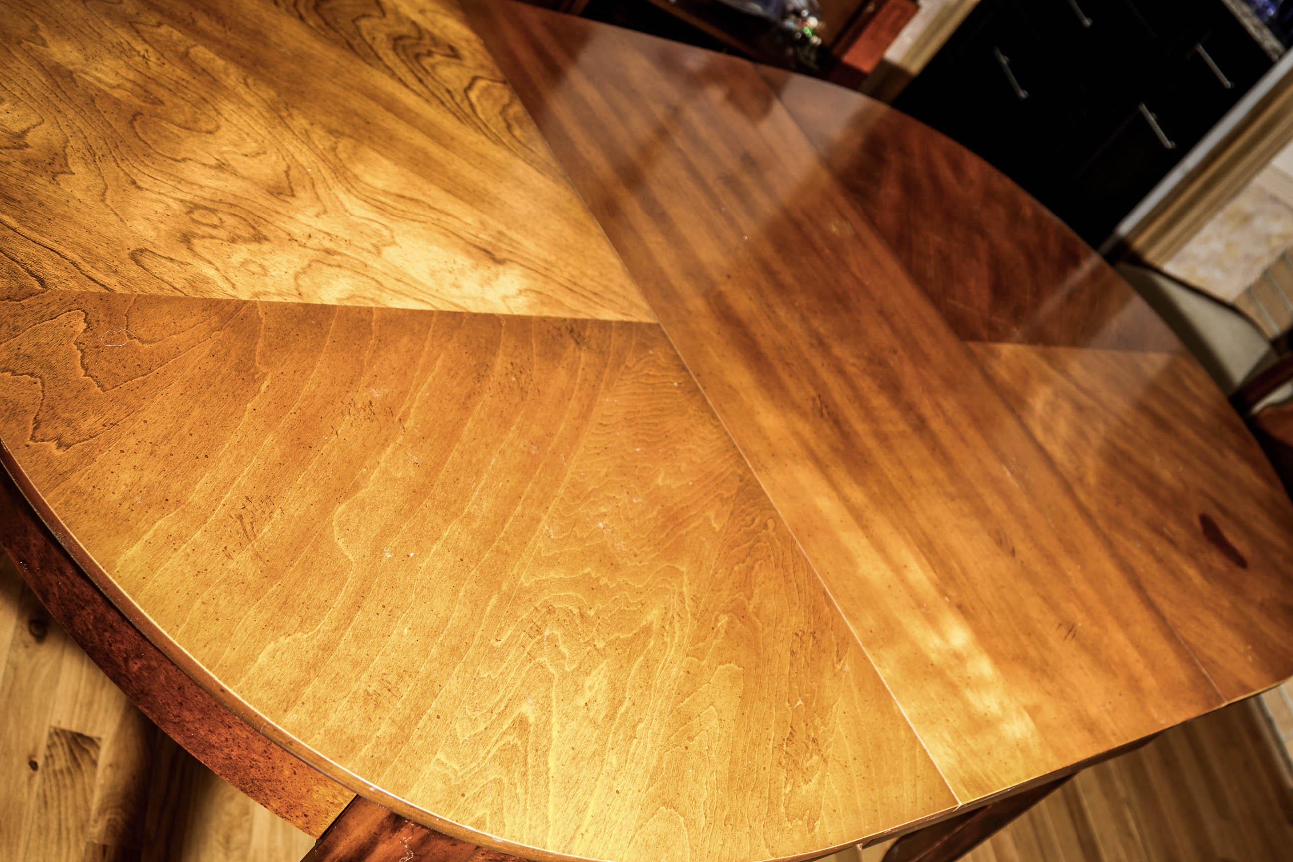 Vintage Dining Table with East Asian Style Chairs