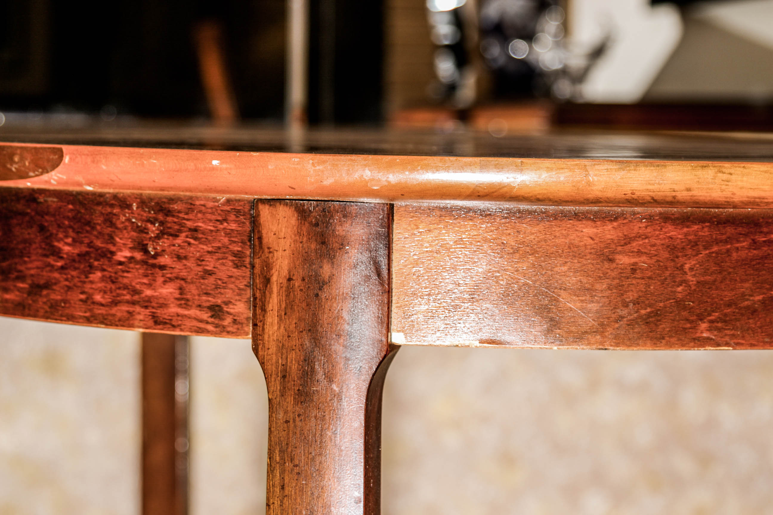 Vintage Dining Table with East Asian Style Chairs