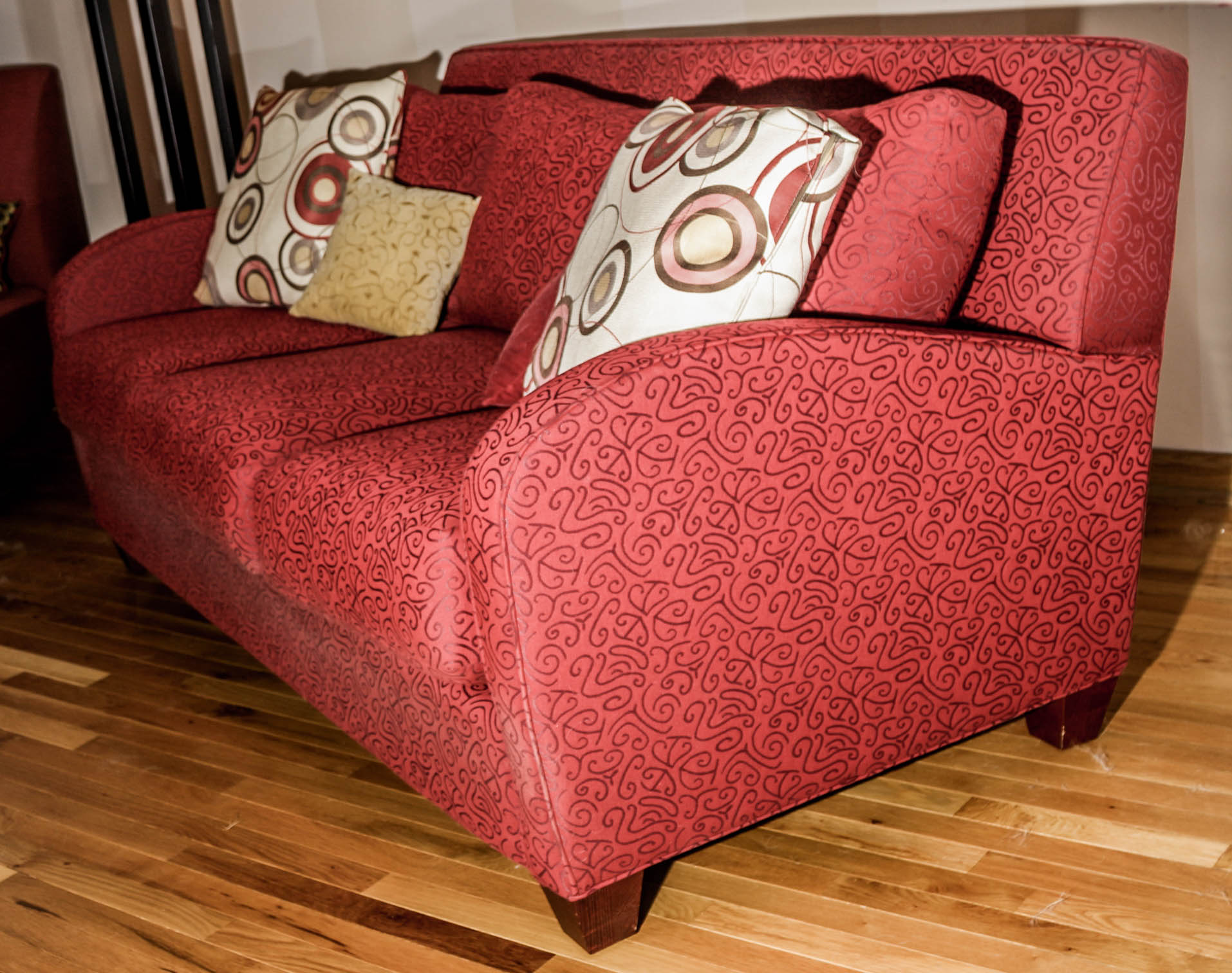 Contemporary Style Sofa in Red