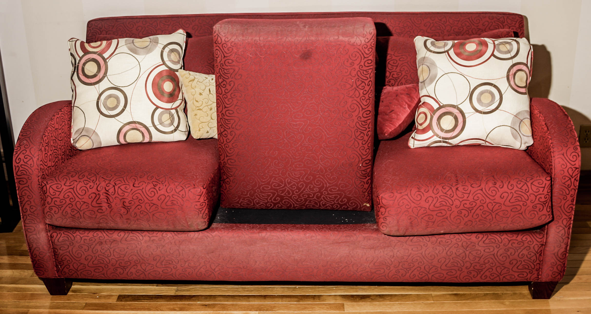 Contemporary Style Sofa in Red