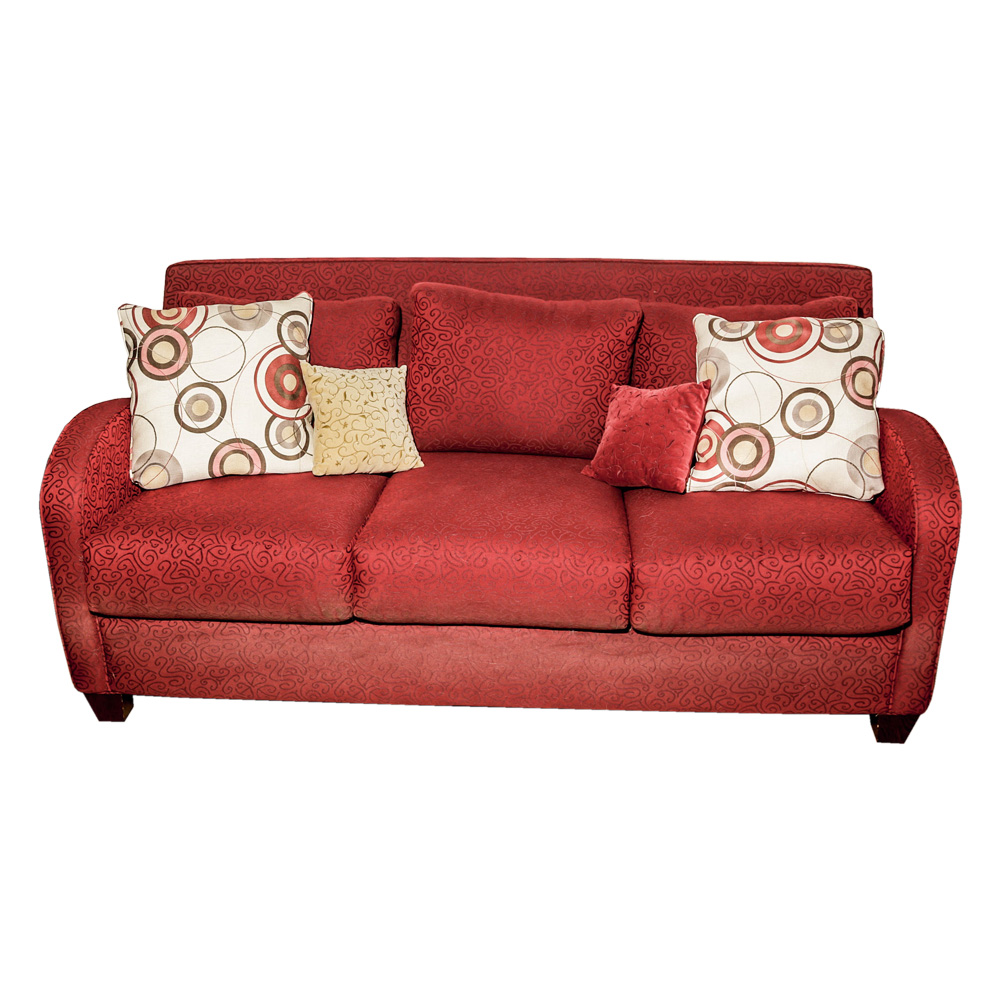Contemporary Style Sofa in Red