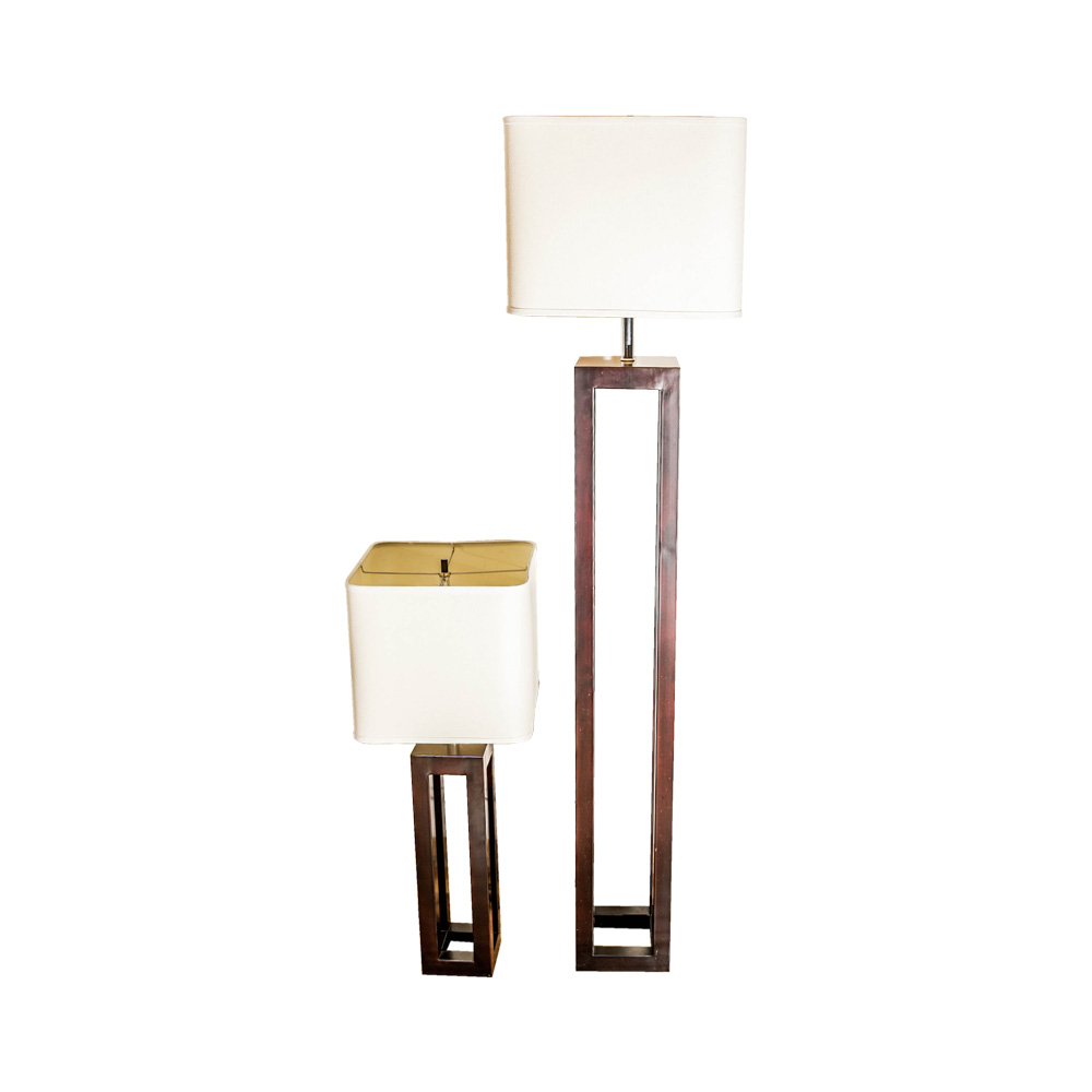 Coordinating Contemporary  Floor and Table Lamps