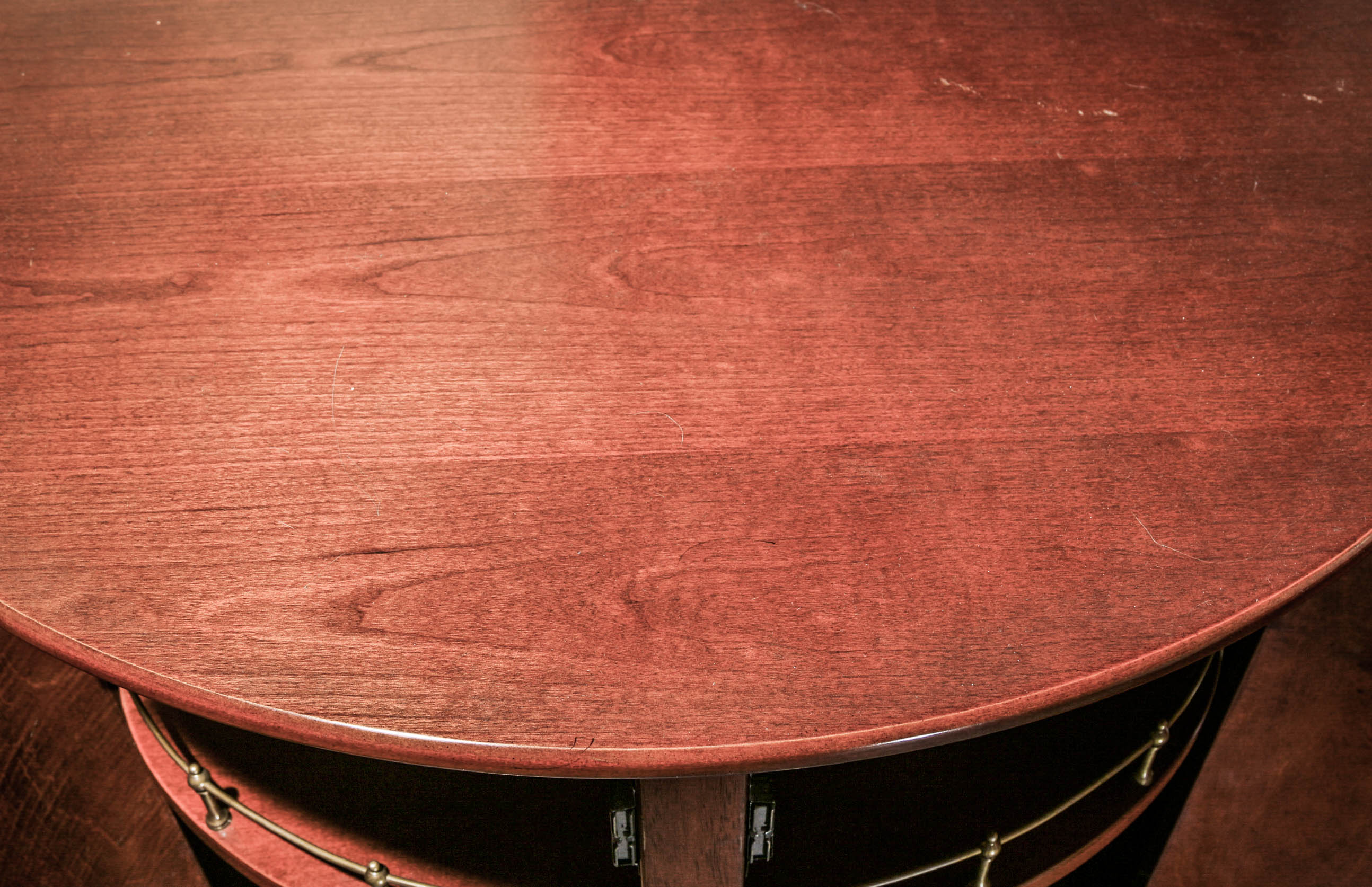 Bombe Style Wooden Bar Cabinet