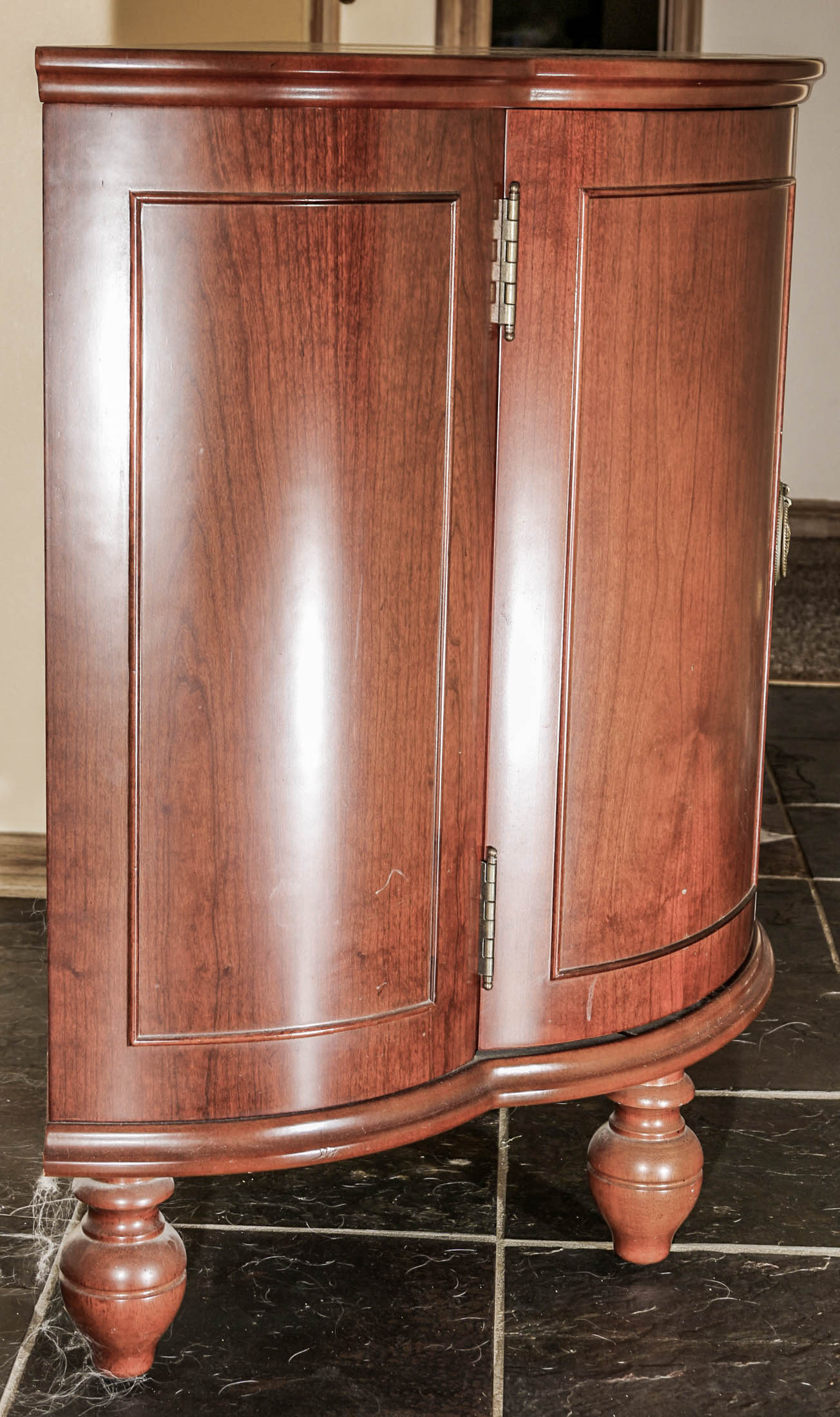 Bombe Style Wooden Bar Cabinet