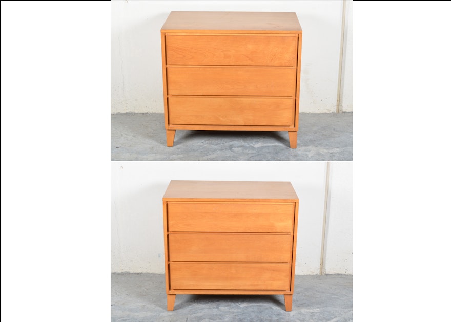 Pair of Mid Century Modern Chests of Drawers by Conant Ball