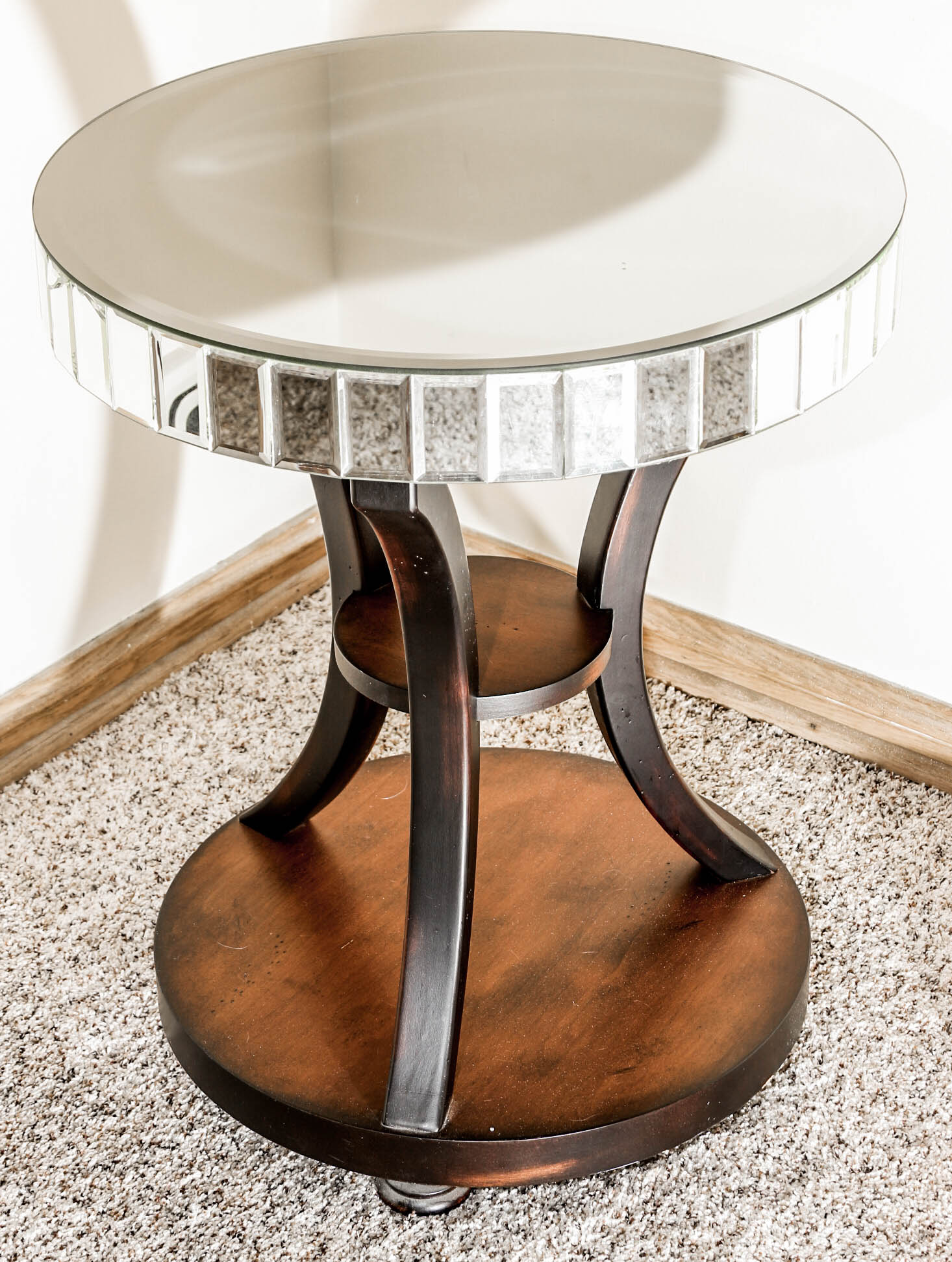 Mirrored Top Accent Table