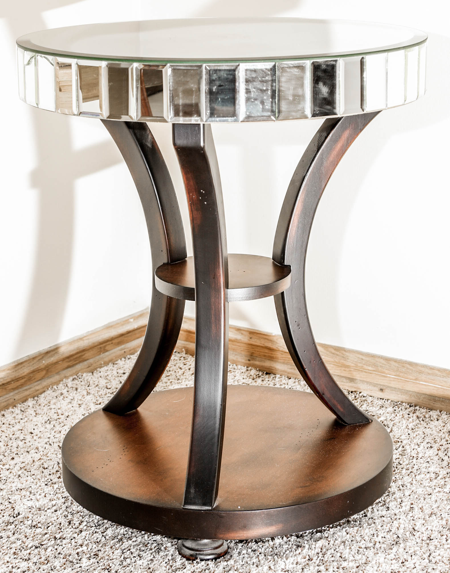 Mirrored Top Accent Table