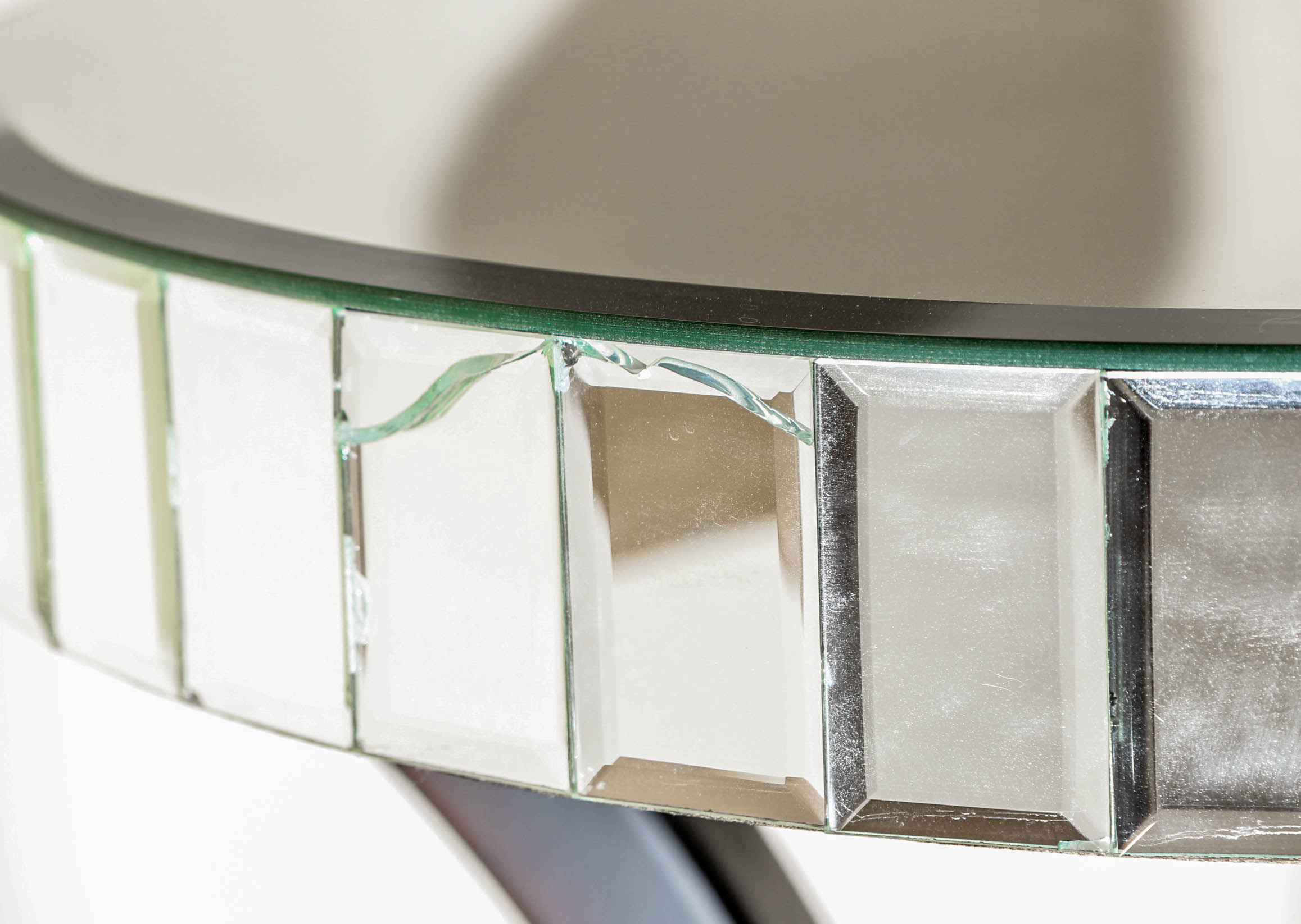 Mirrored Top Accent Table