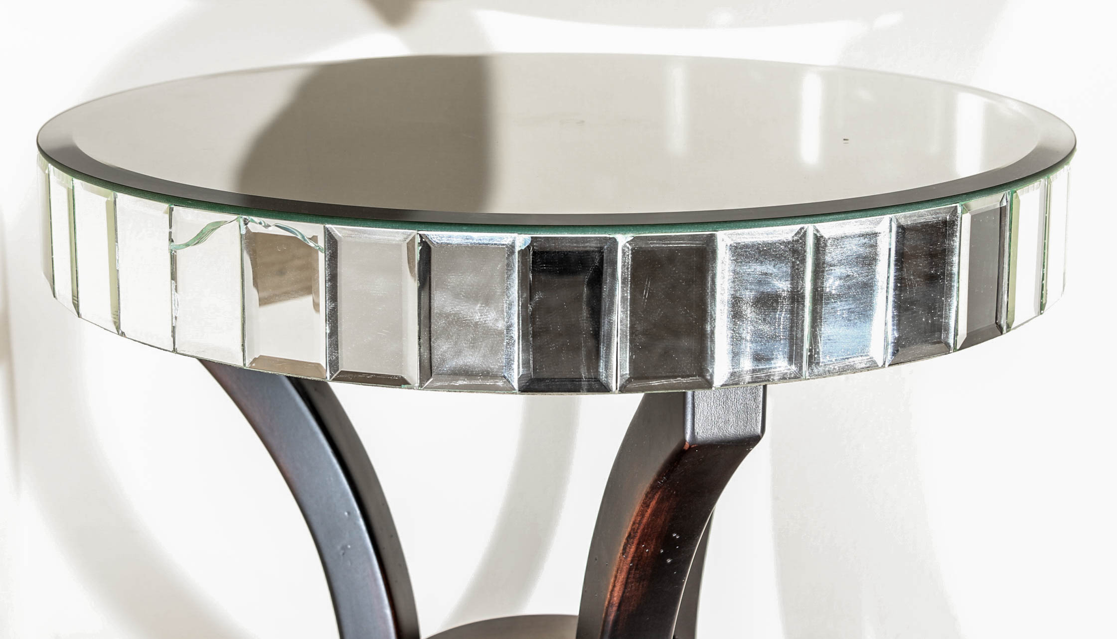 Mirrored Top Accent Table
