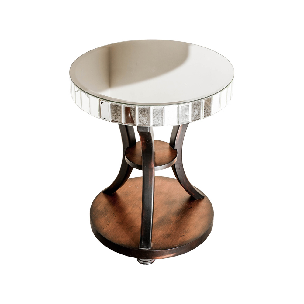 Mirrored Top Accent Table
