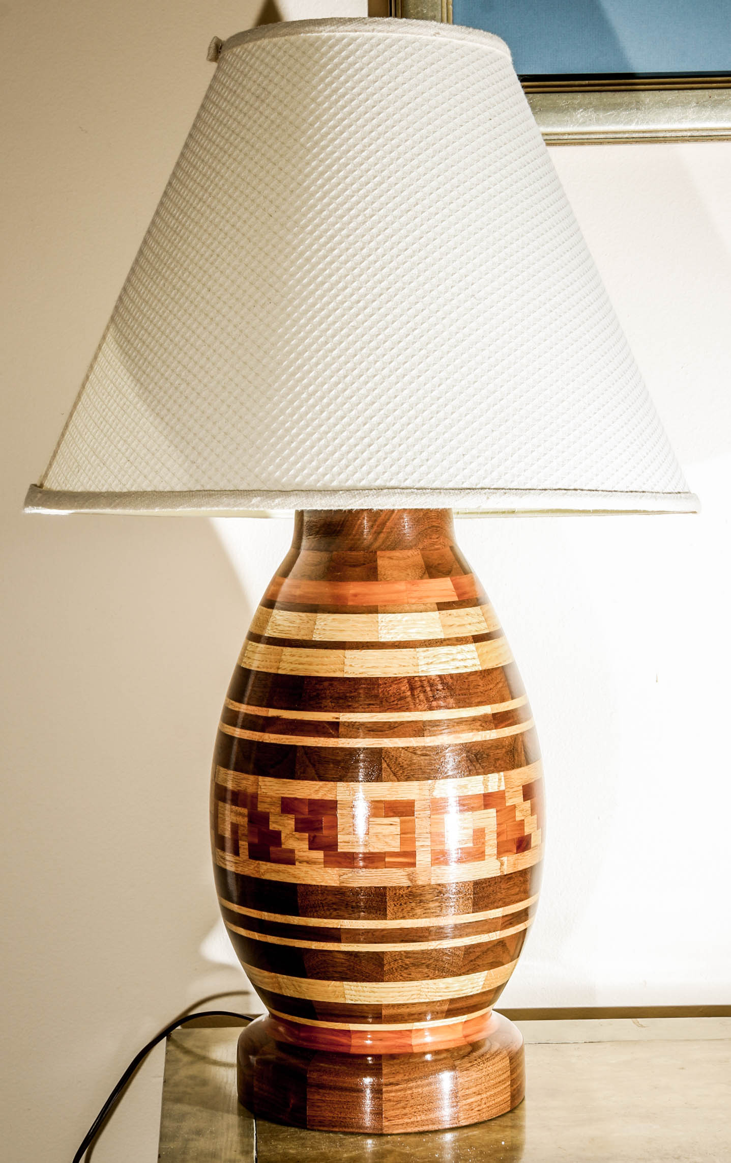 Southwestern Style Handcrafted Wood Lamp