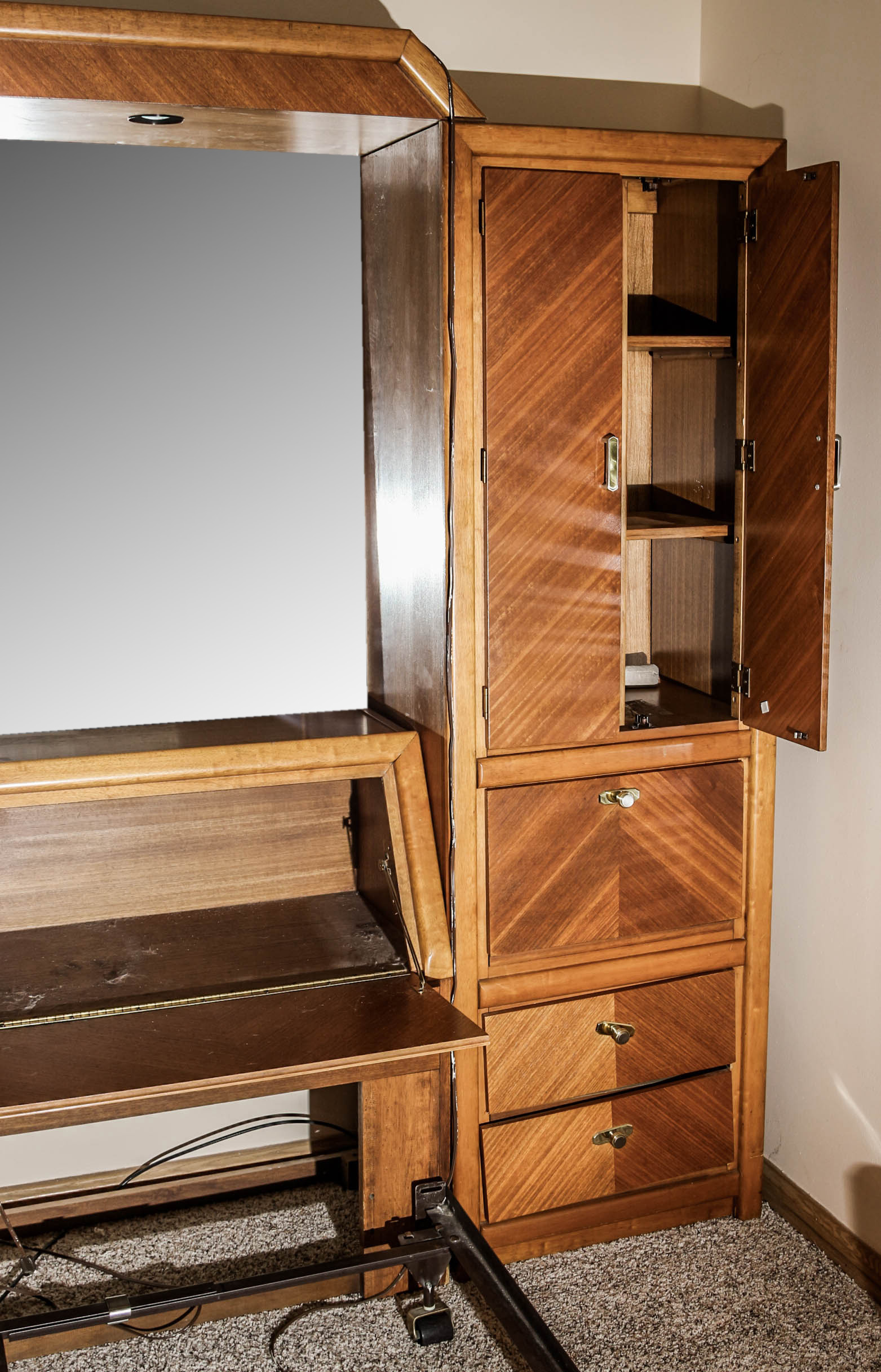 Vintage Deco Revival Style Dresser and Wall Bed by Lenoir House