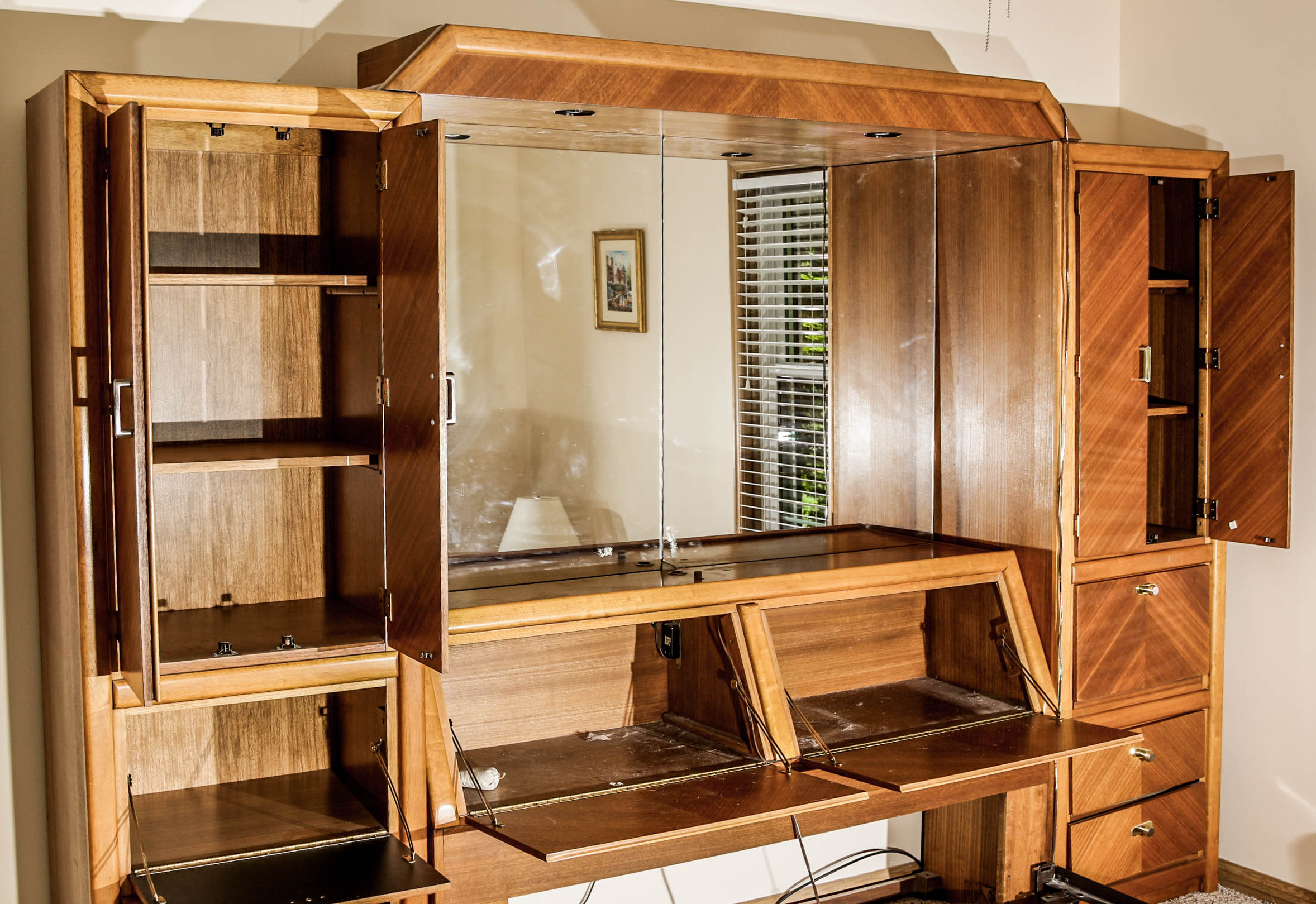 Vintage Deco Revival Style Dresser and Wall Bed by Lenoir House