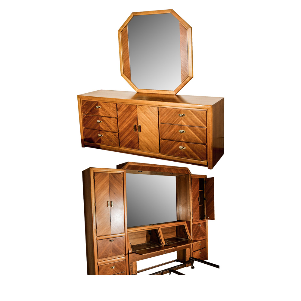 Vintage Deco Revival Style Dresser and Wall Bed by Lenoir House