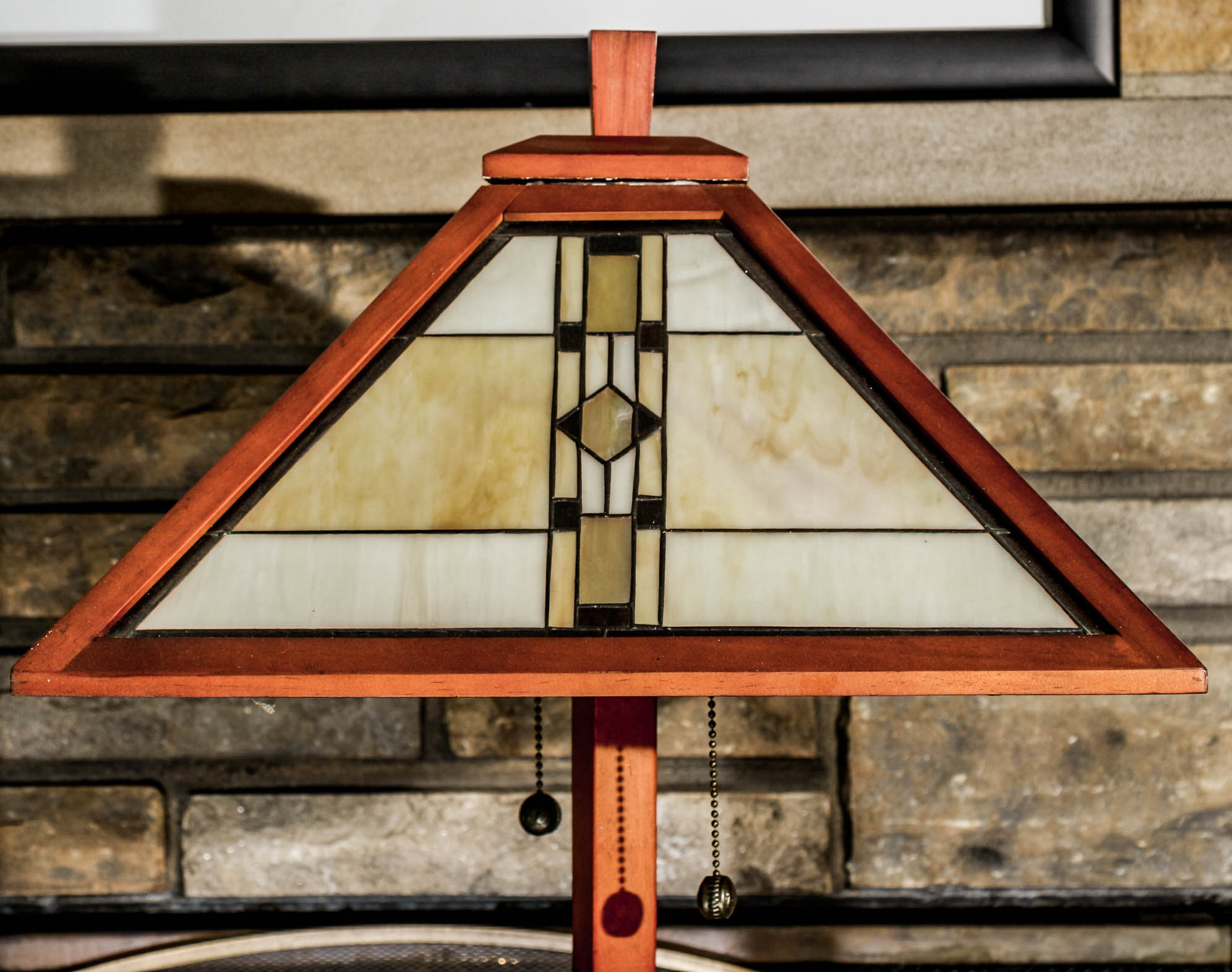 Pair of Arts and Crafts Style Stained Glass Floor Lamps