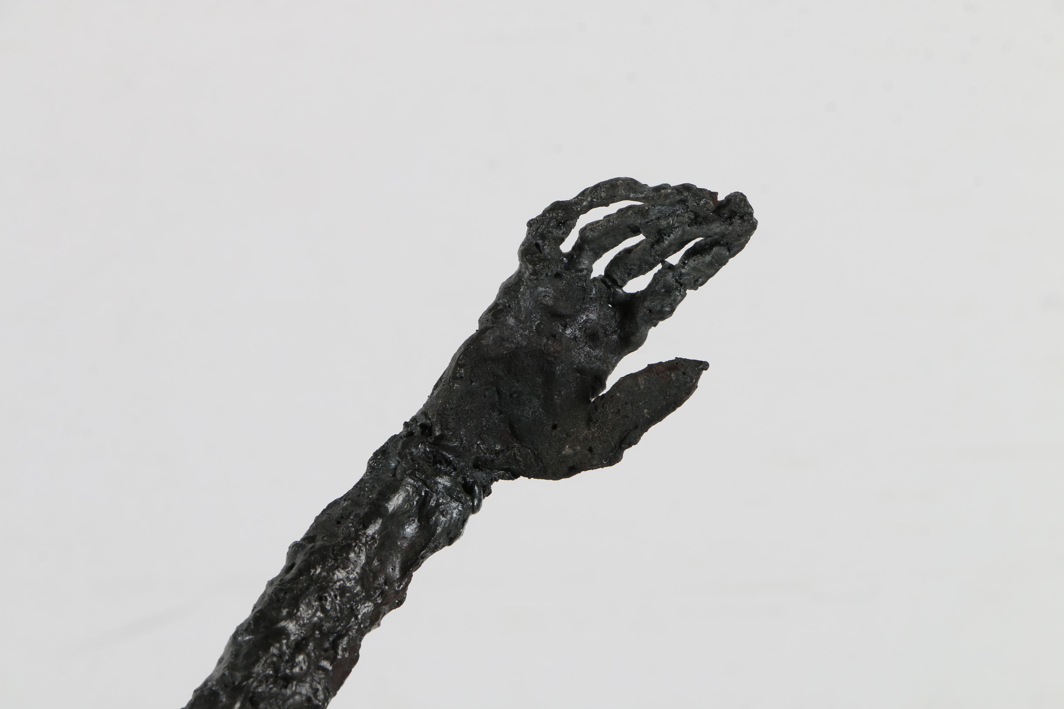 Signed Iron Sculpture of a ballet Dancer on Marble