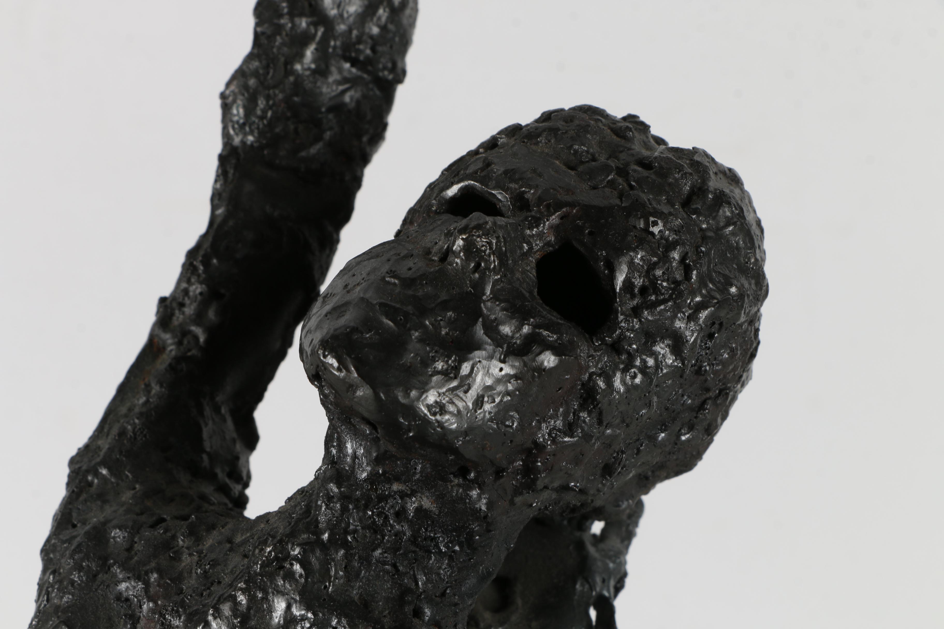 Signed Iron Sculpture of a ballet Dancer on Marble