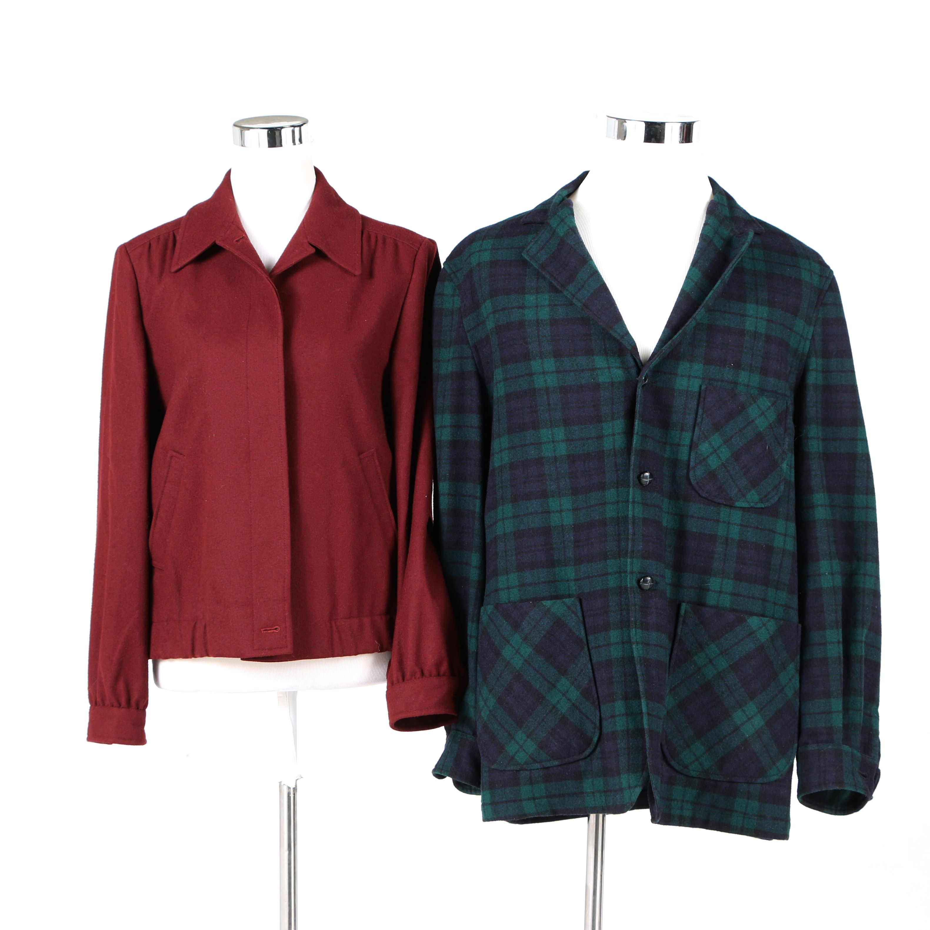 Wool Pendleton Jackets Including Tartan
