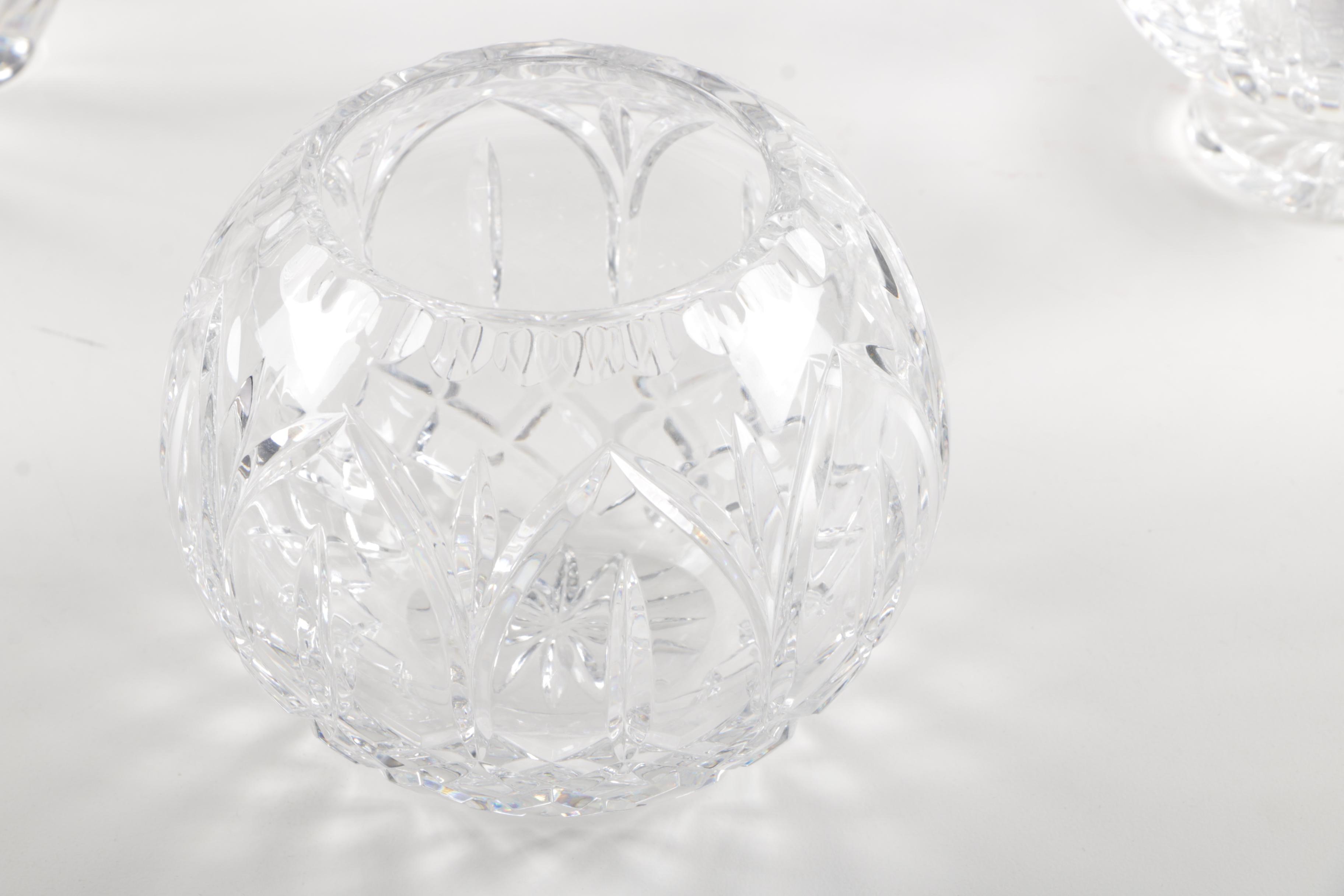 Mixed Crystal And Glass Vases