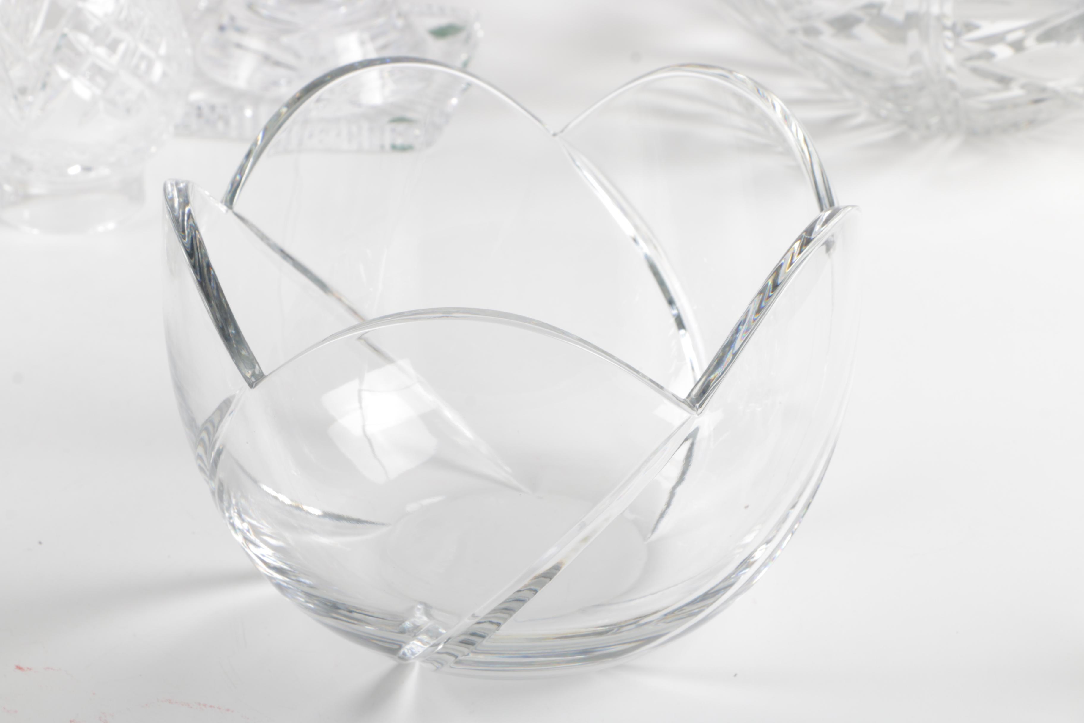 Mixed Crystal And Glass Vases