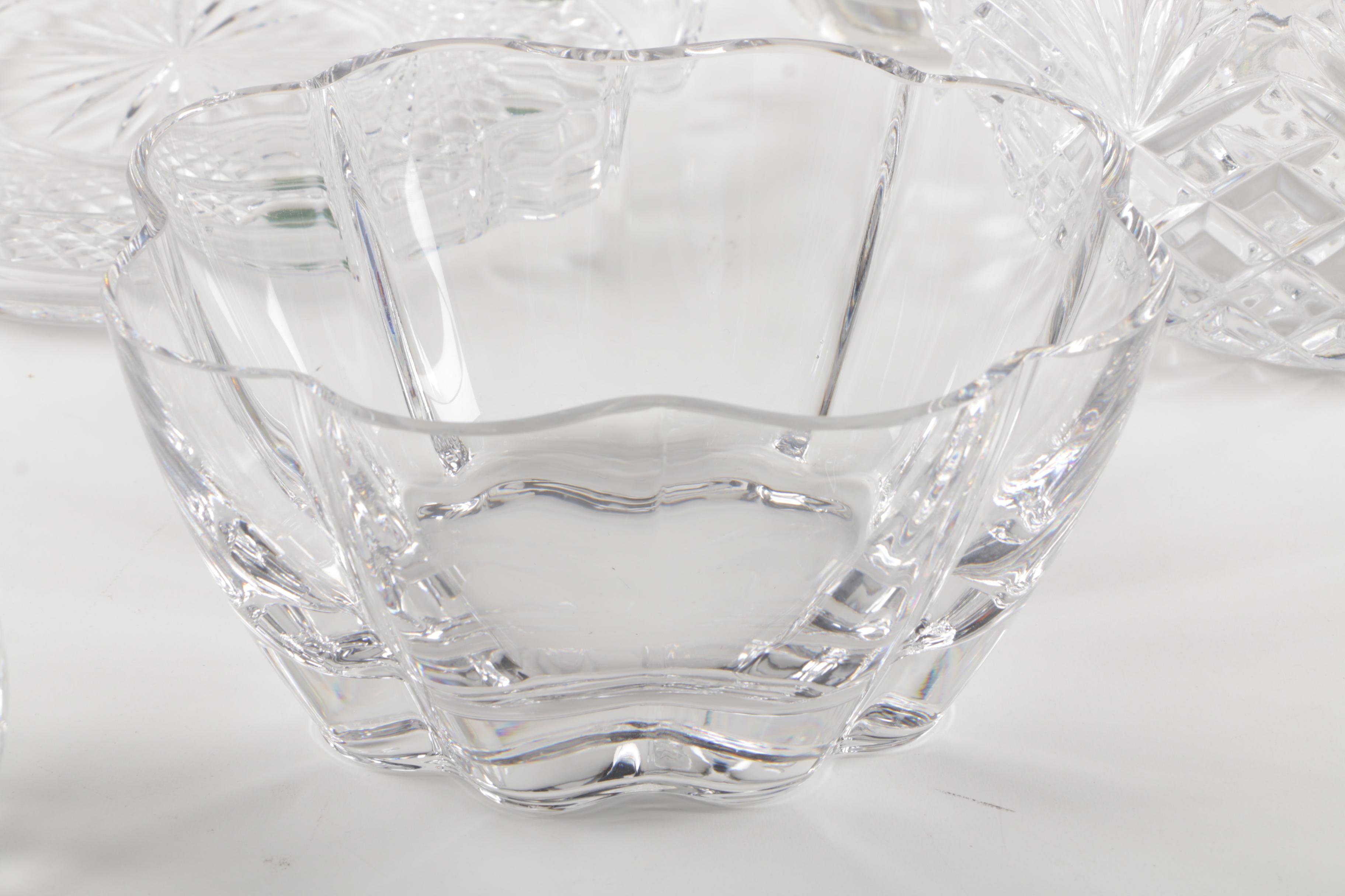 Mixed Crystal And Glass Vases