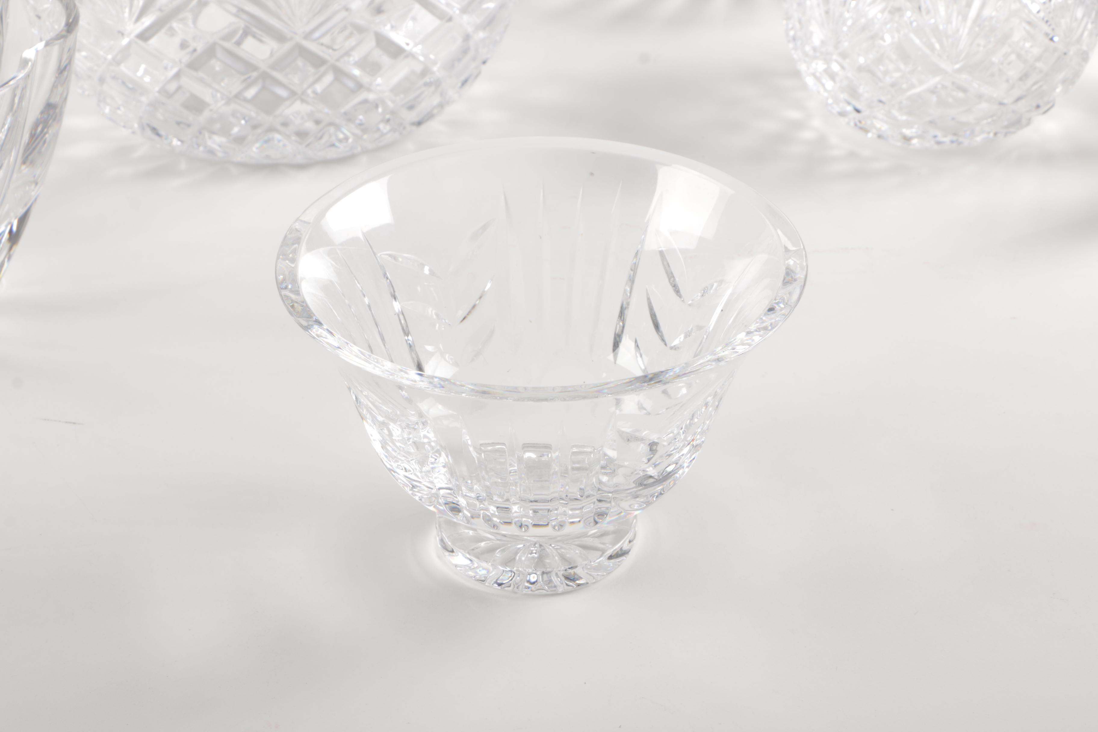 Mixed Crystal And Glass Vases