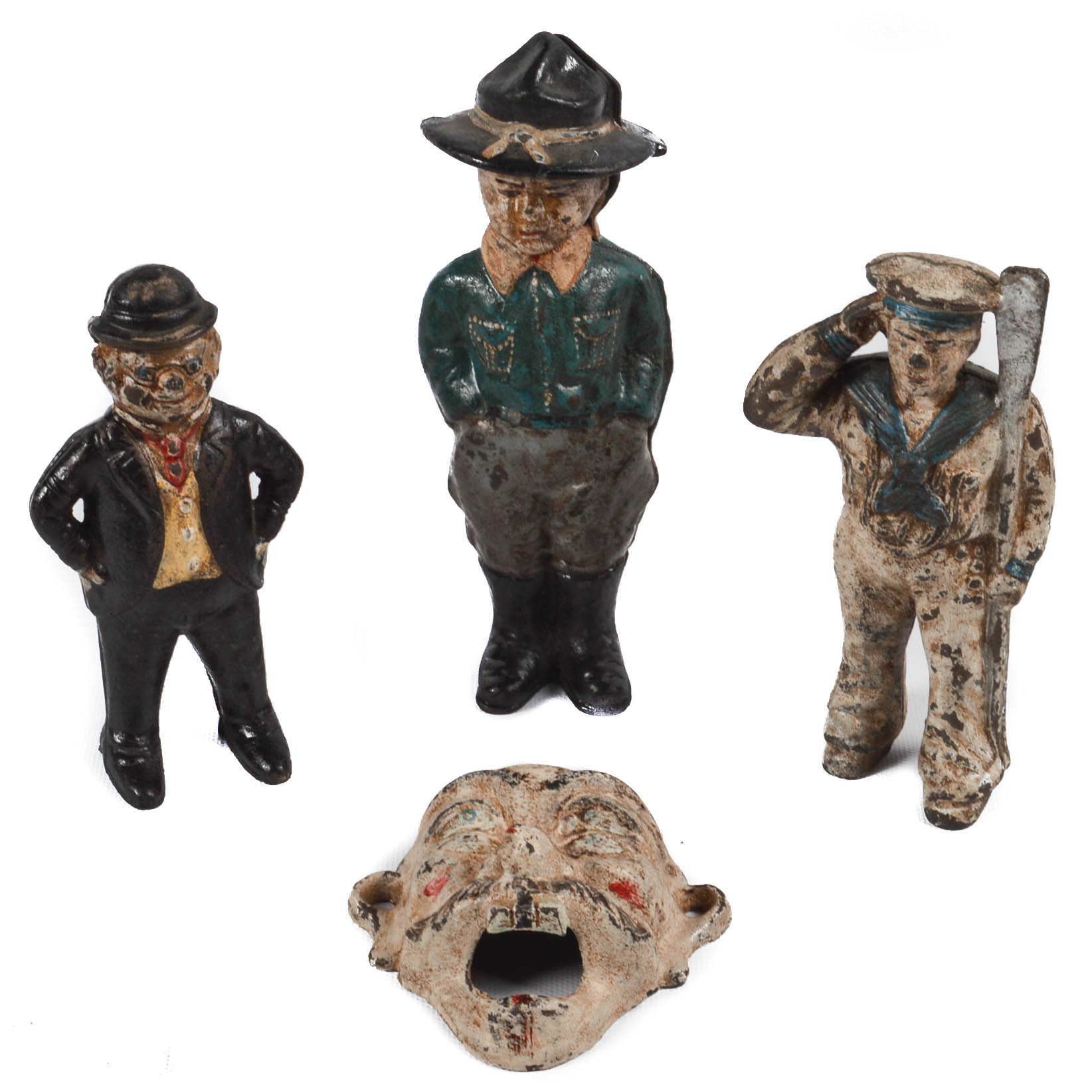 Vintage Cast Iron Coin Banks With Bottle Opener