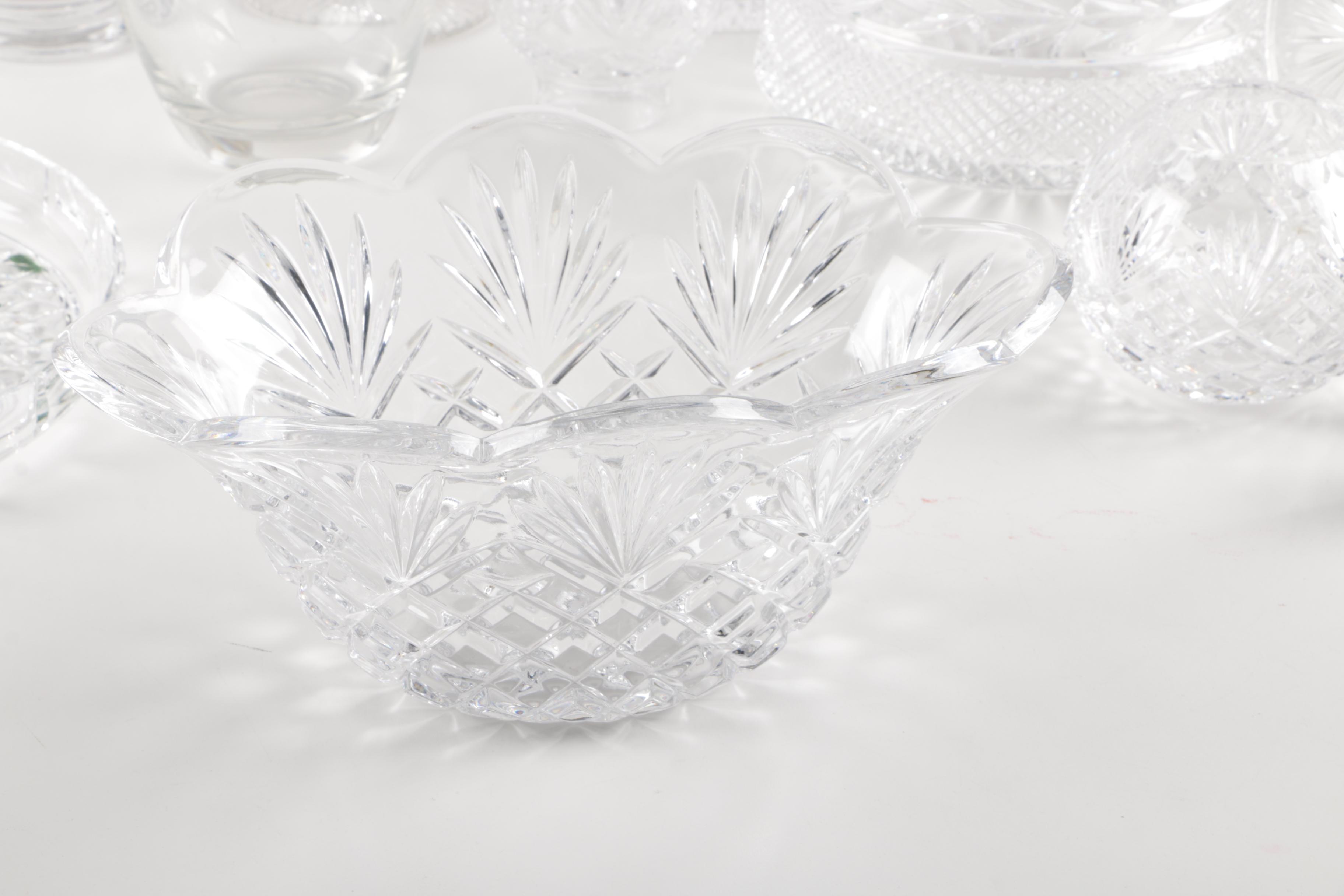 Mixed Crystal And Glass Vases