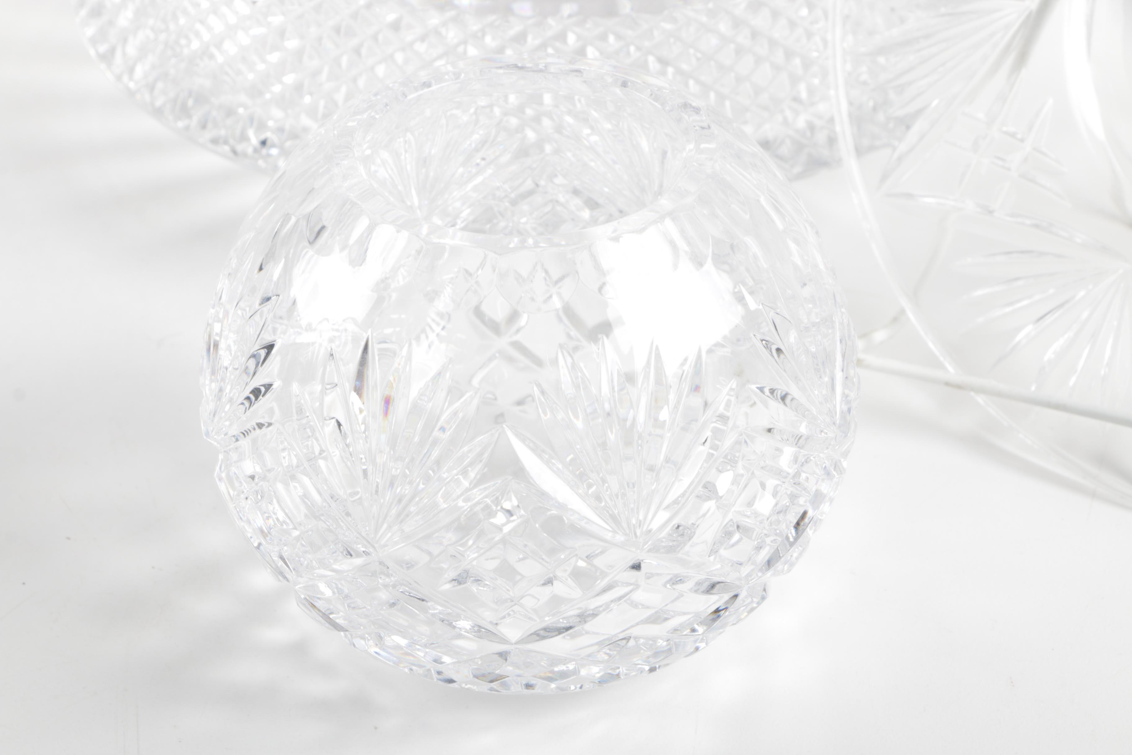 Mixed Crystal And Glass Vases