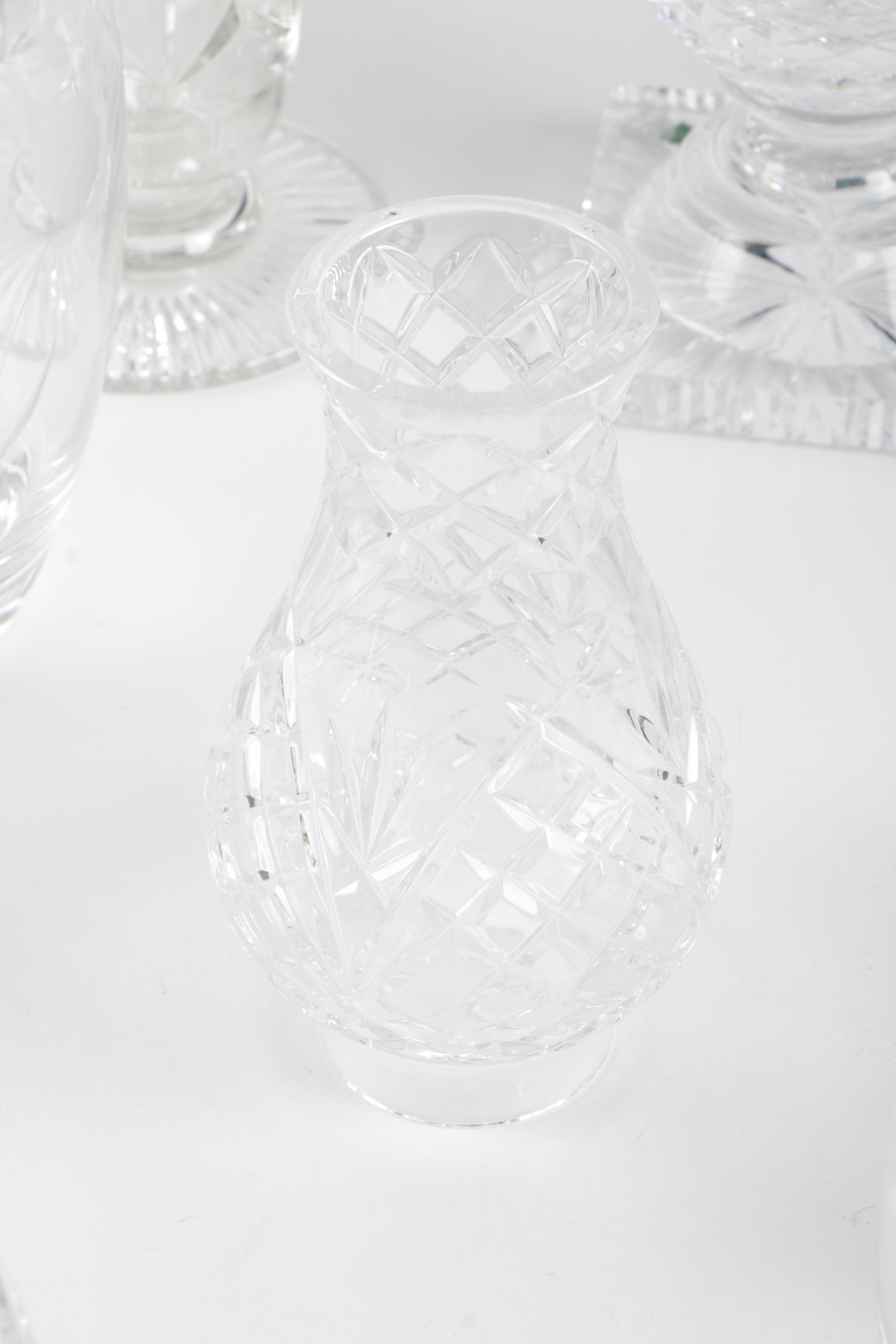Mixed Crystal And Glass Vases