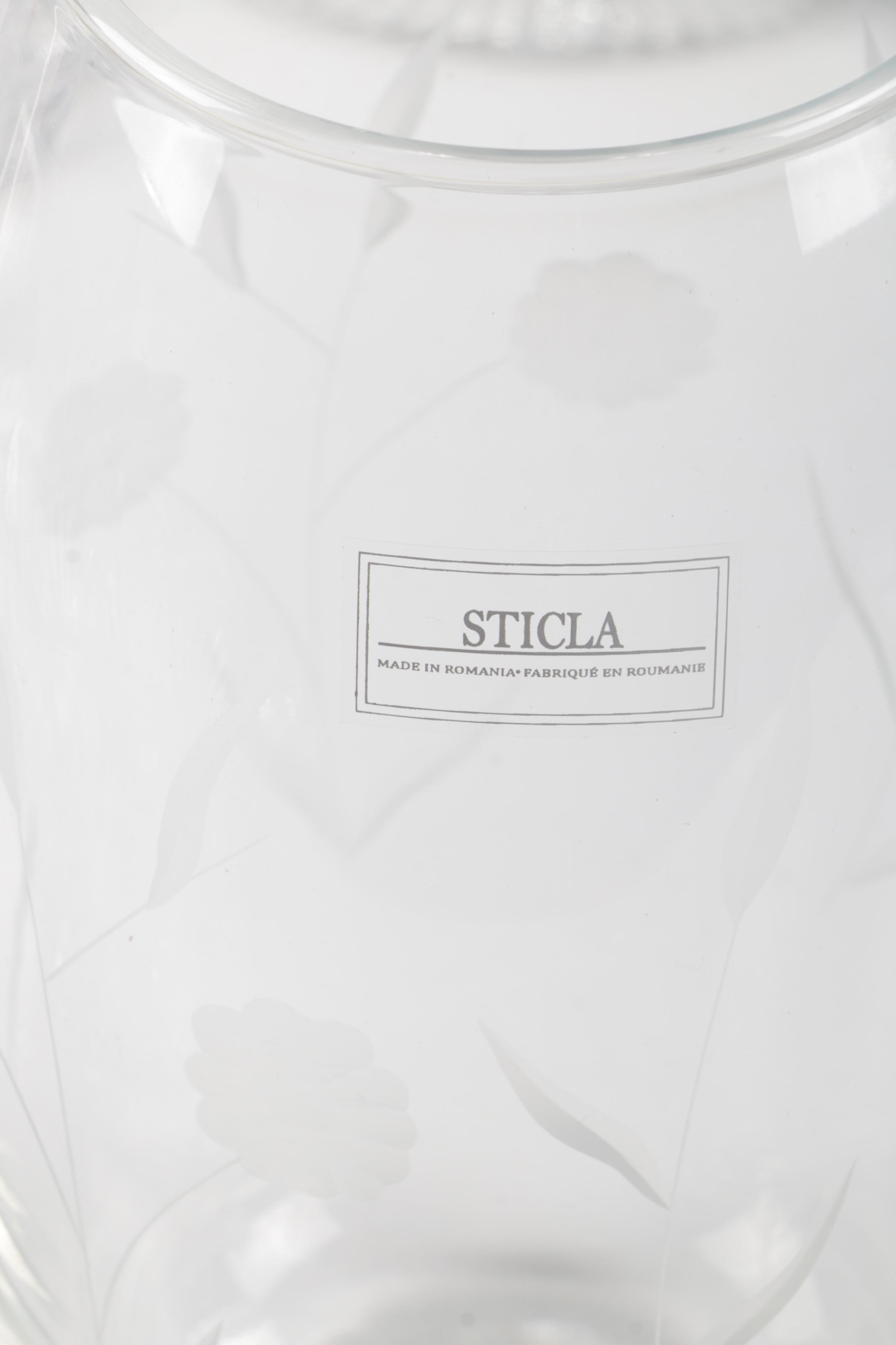 Mixed Crystal And Glass Vases