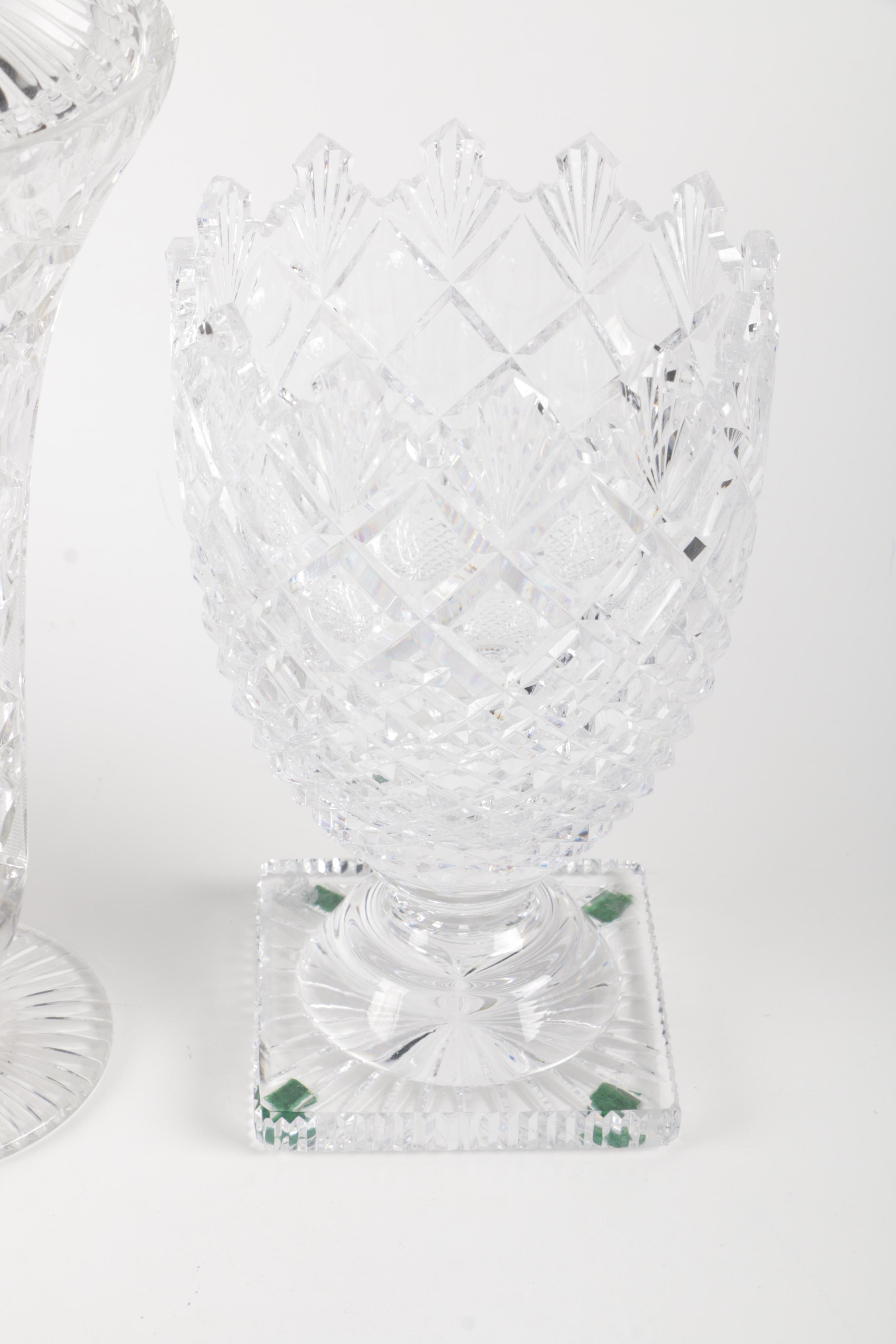 Mixed Crystal And Glass Vases