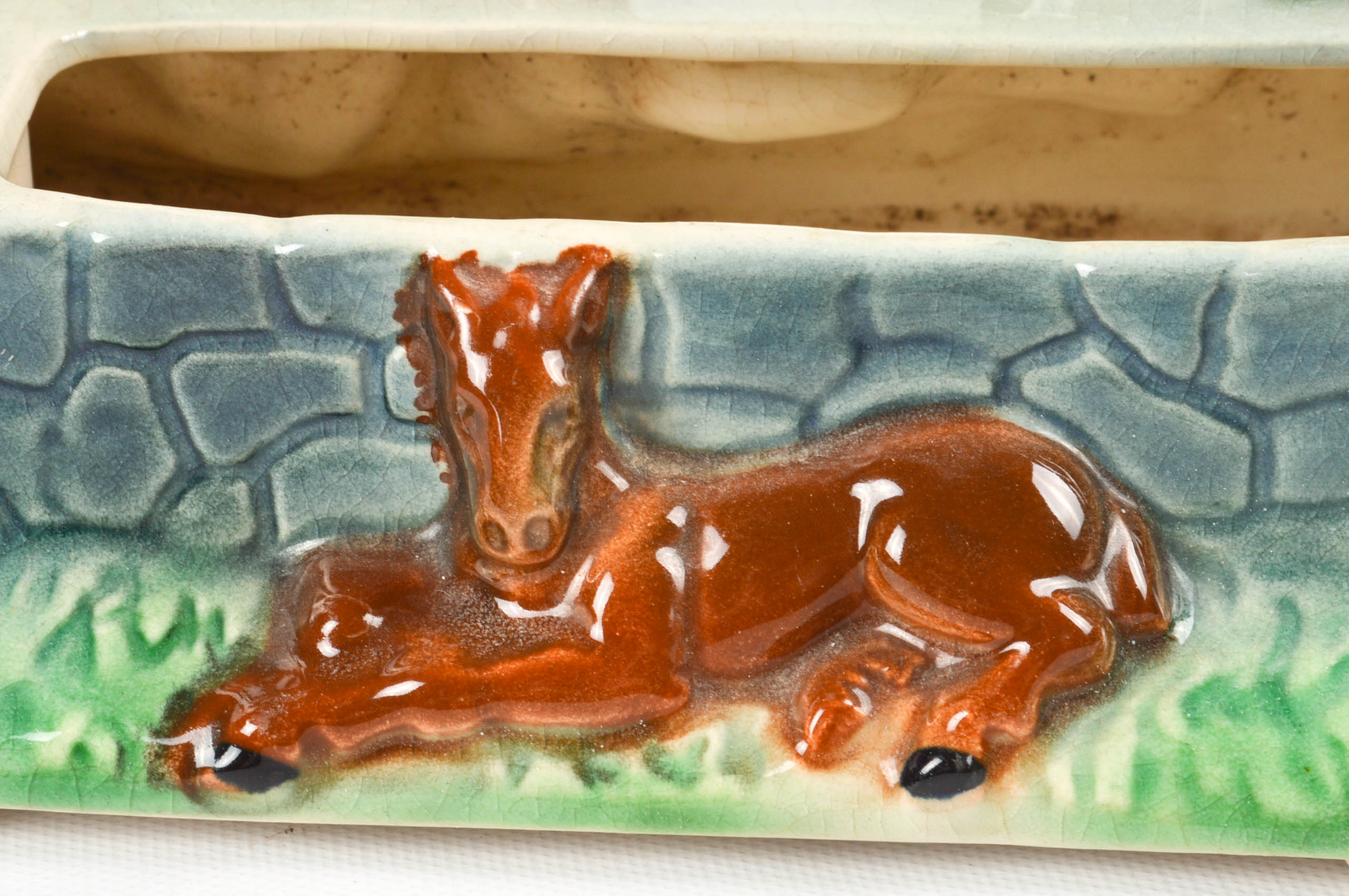 Vintage Mid-Century Horse-Themed Planter