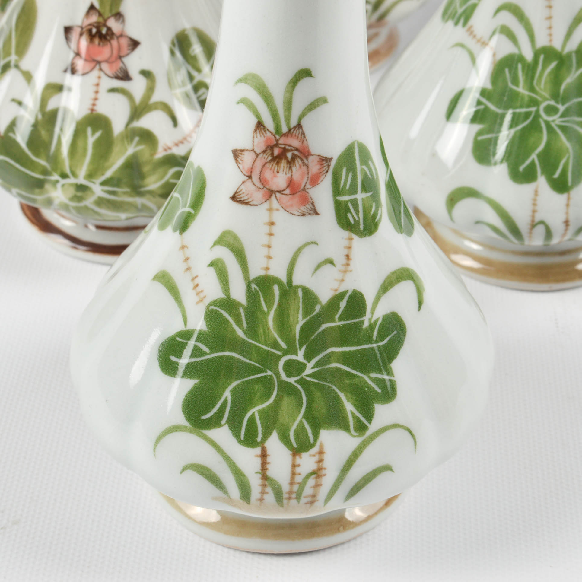 Handcrafted Lotus Bud Vases and Candlesticks