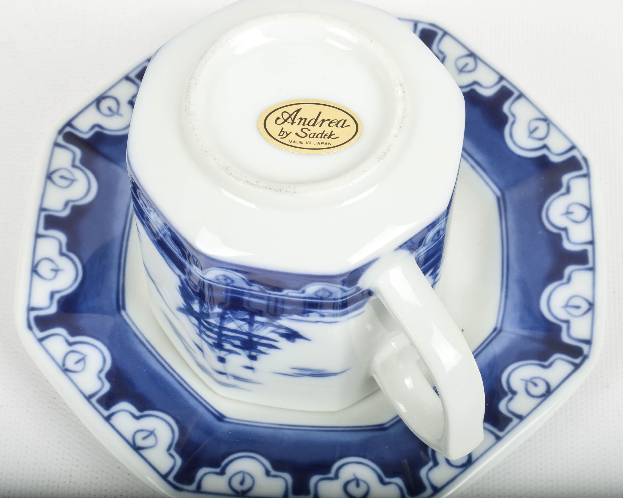 Blue and White Dessert Set by Andrea by Sadek