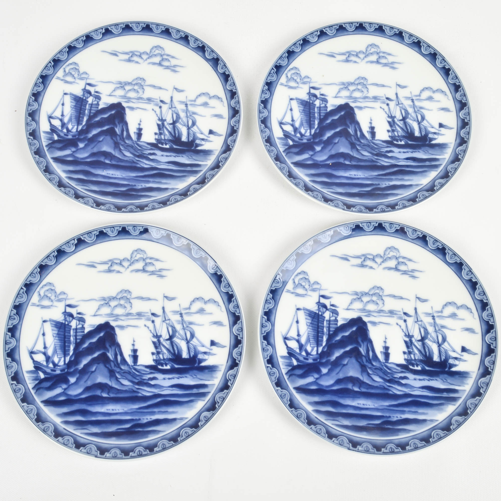Blue and White Dessert Set by Andrea by Sadek