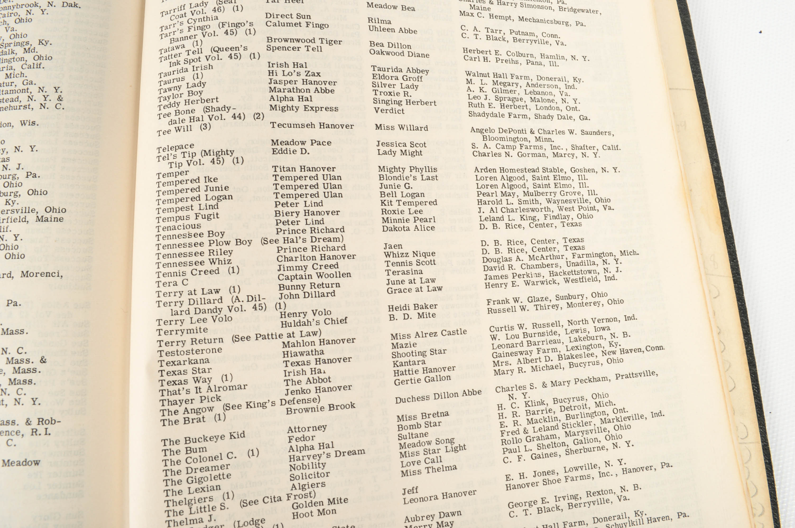 United States Trotting Association "Sires & Dams" and "Yearbooks"