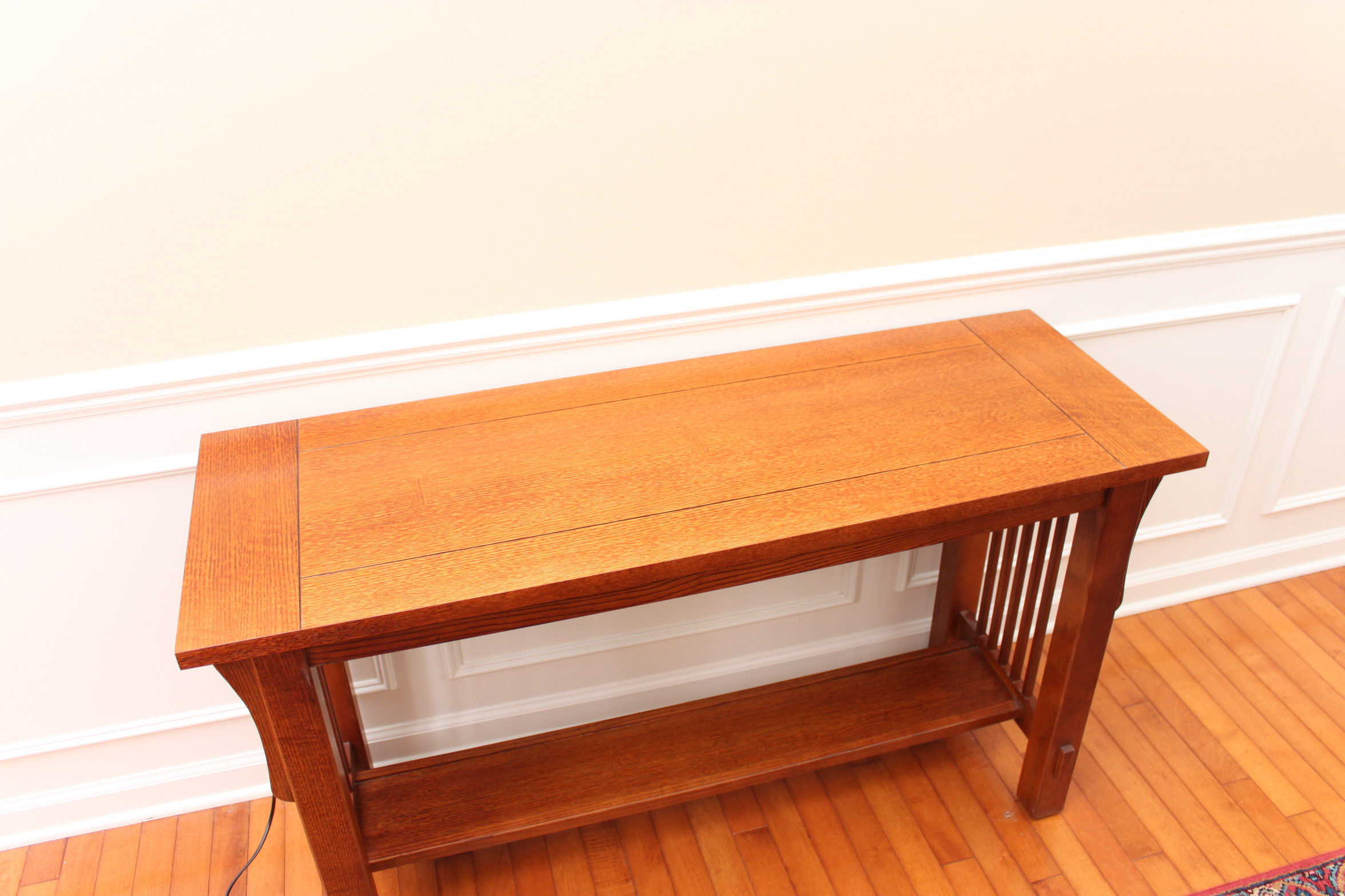 Bassett Furniture Mission Style Oak Console Table