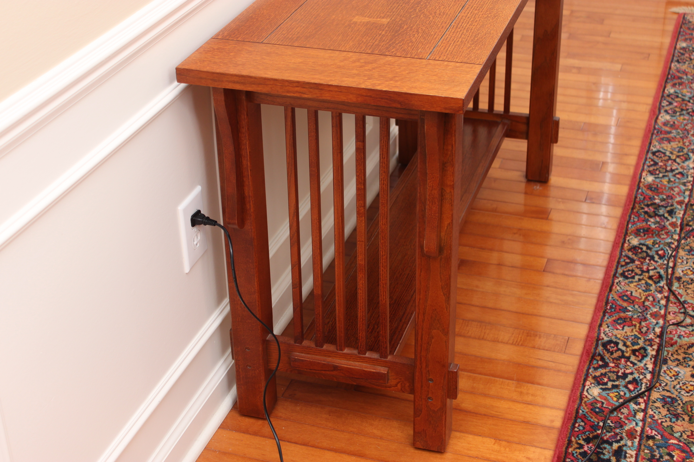 Bassett Furniture Mission Style Oak Console Table