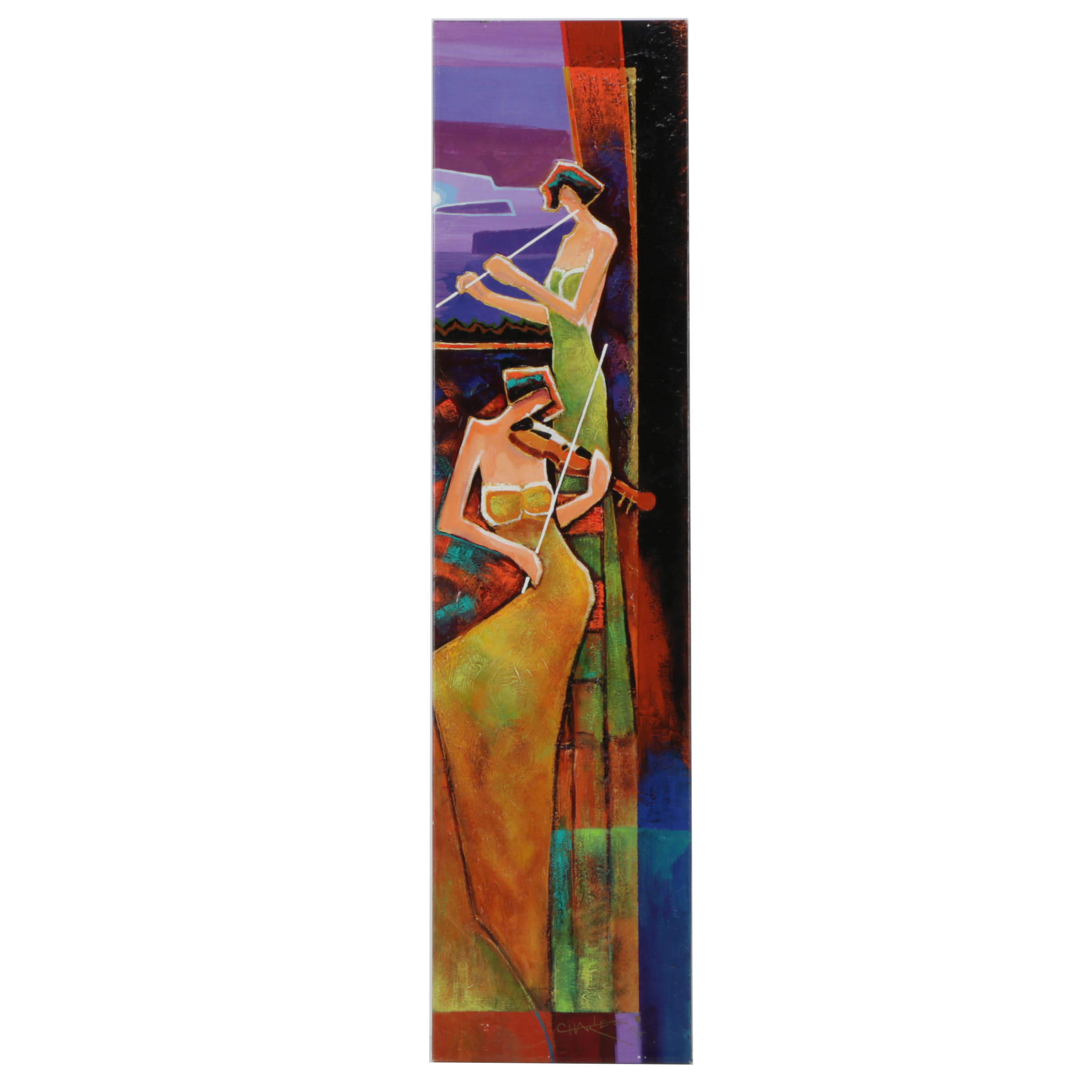 Charles Lee Limited Edition Embellished Giclée on Canvas "Night Music I"